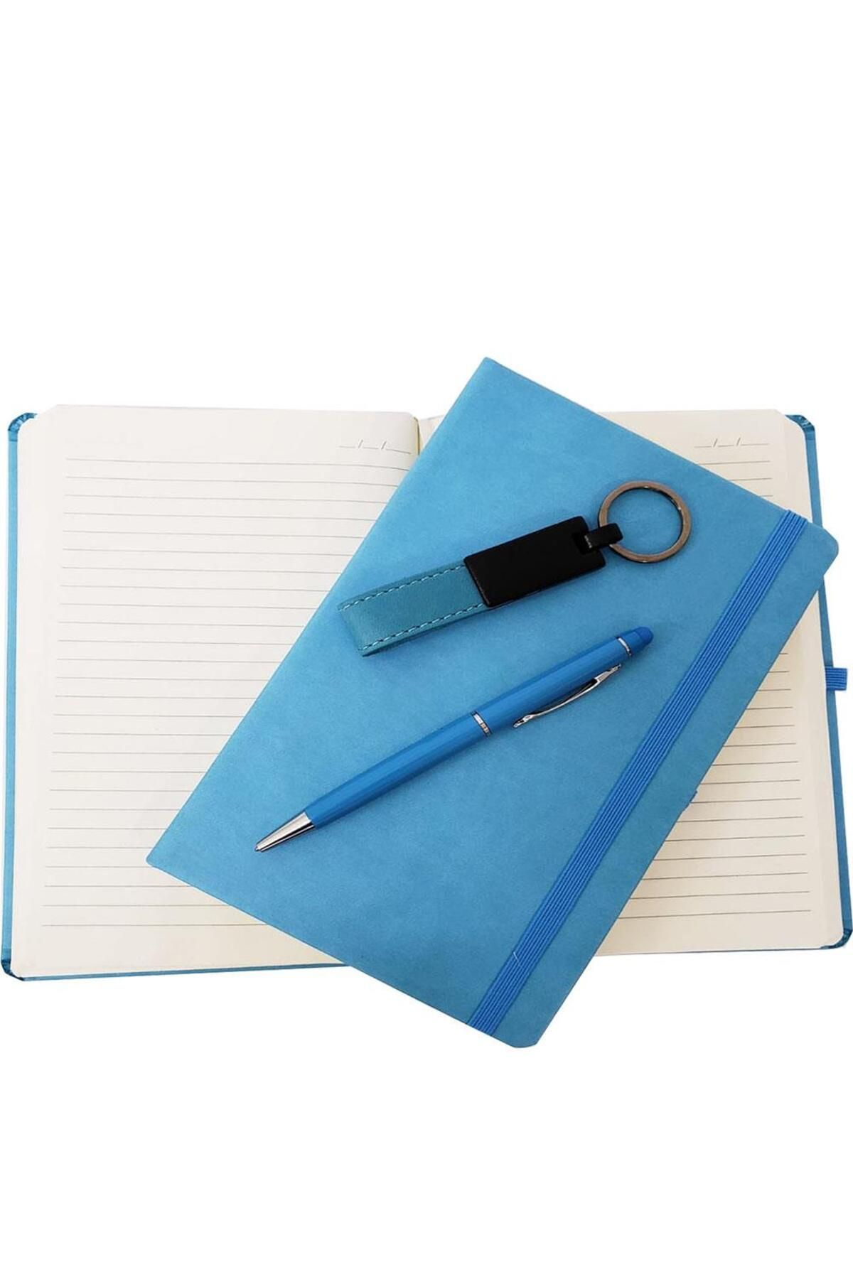 FADYA 3lü Turkuaz Hediye Seti Kalem Defter Anahtarlık Hediyelik Set