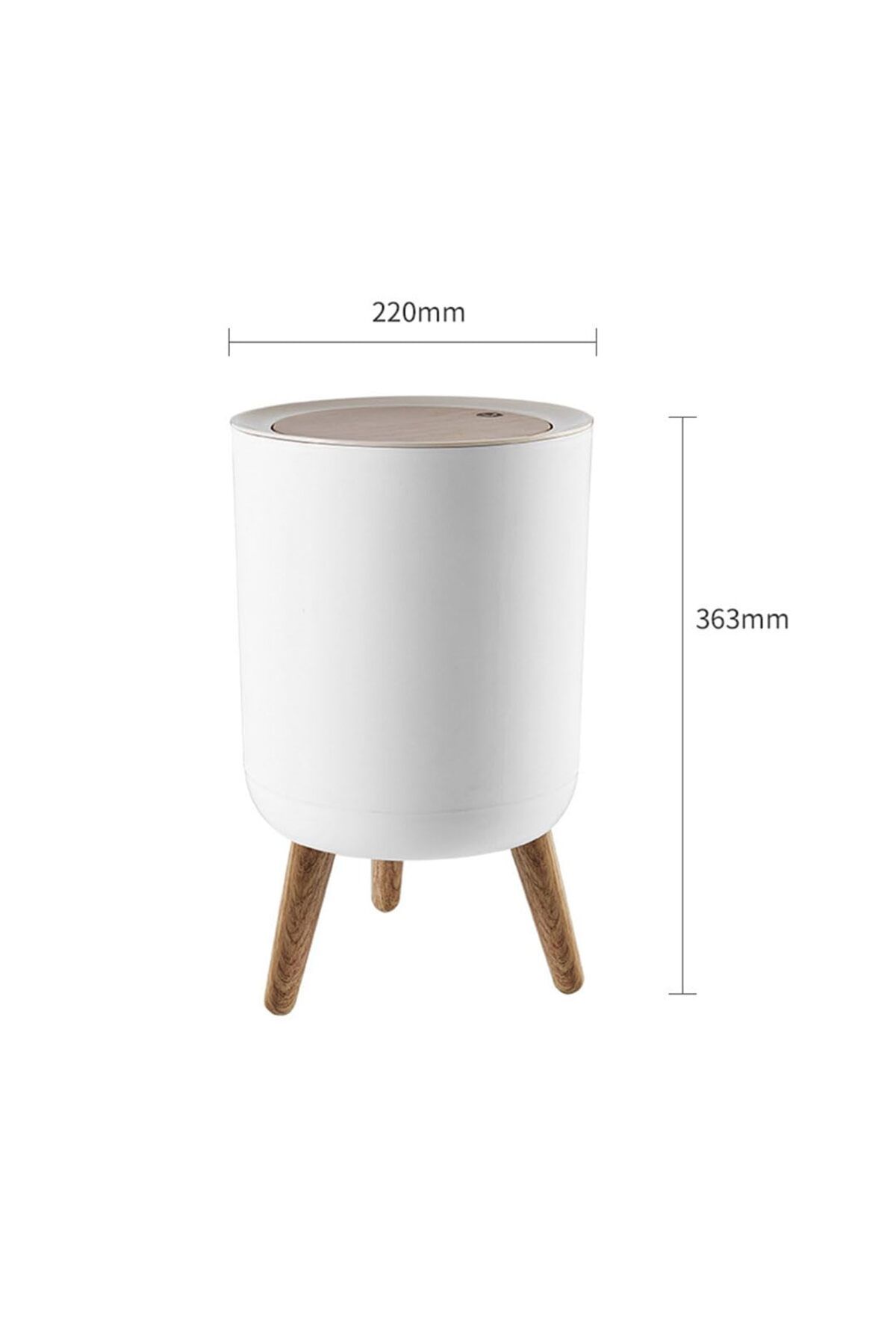 MIBRU-Trash can 7L wooden legs 3