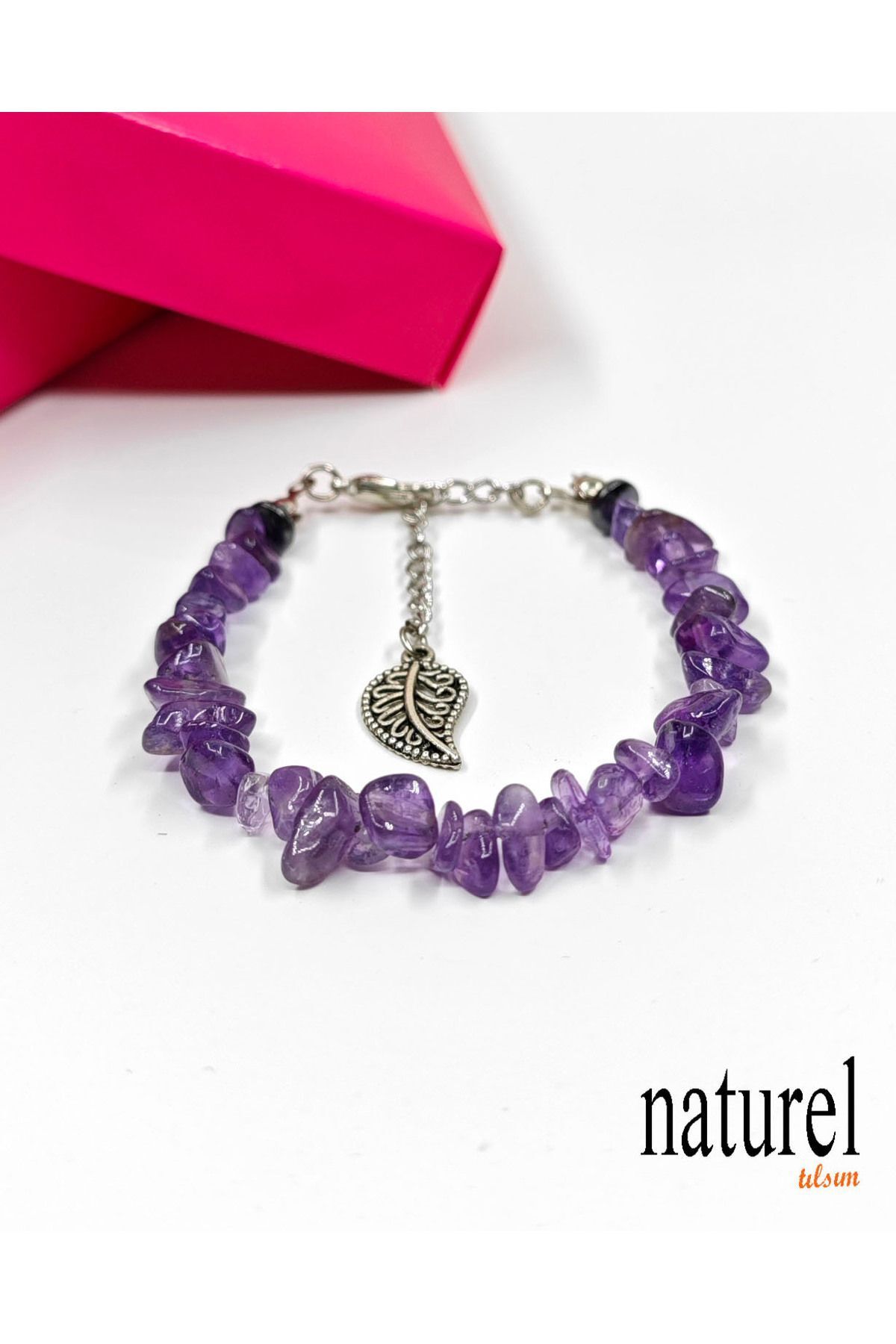 Naturel Tılsım-Amethyst Natural Stone Women's Bracelet - Cherry Natural Stone Gift Bracelet 3