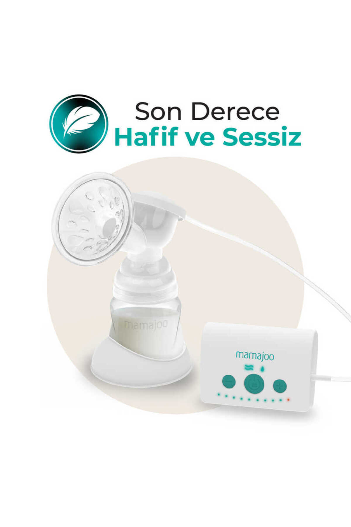 Mamajoo Elektrikli USB Tekli Göğüs Pompası 160 ml | 15 Kademe Ayarı fotoğrafı 3 (önizleme)