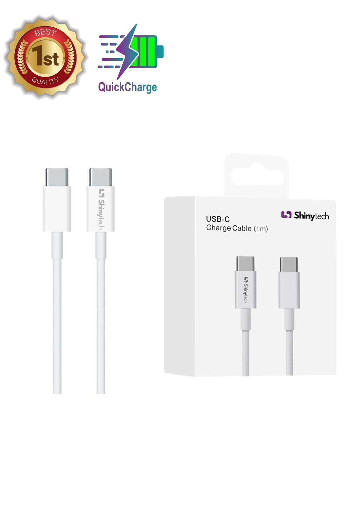 Shinytech USB-C Şarj Kablosu 1m – iPhone 15/16/17 ve Android