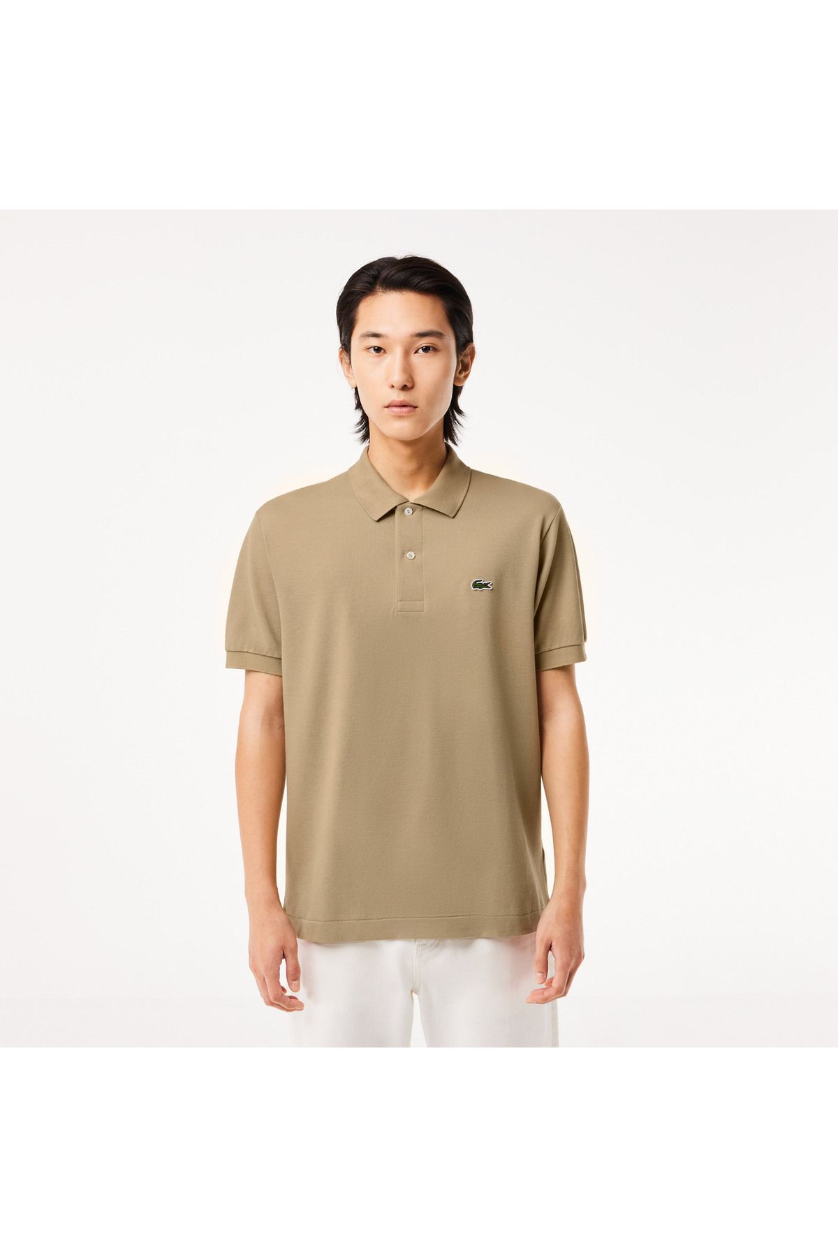 تی شرت یقه پولو چند رنگ مردانه L.12.12 کلاسیک متناسب با بژ چوگان Lacoste