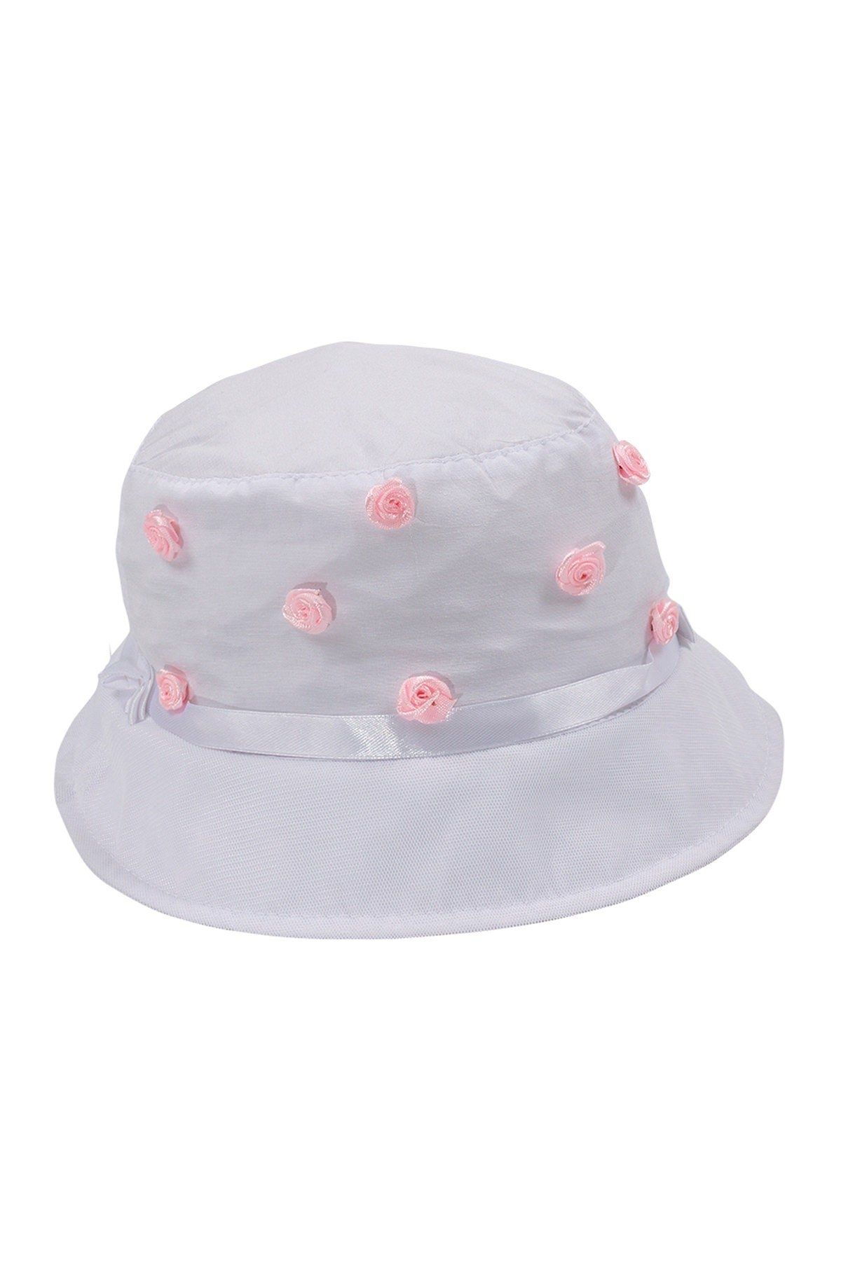 Bay Şapkacı-Girl's Bermuda Hat with Roses 7079 3