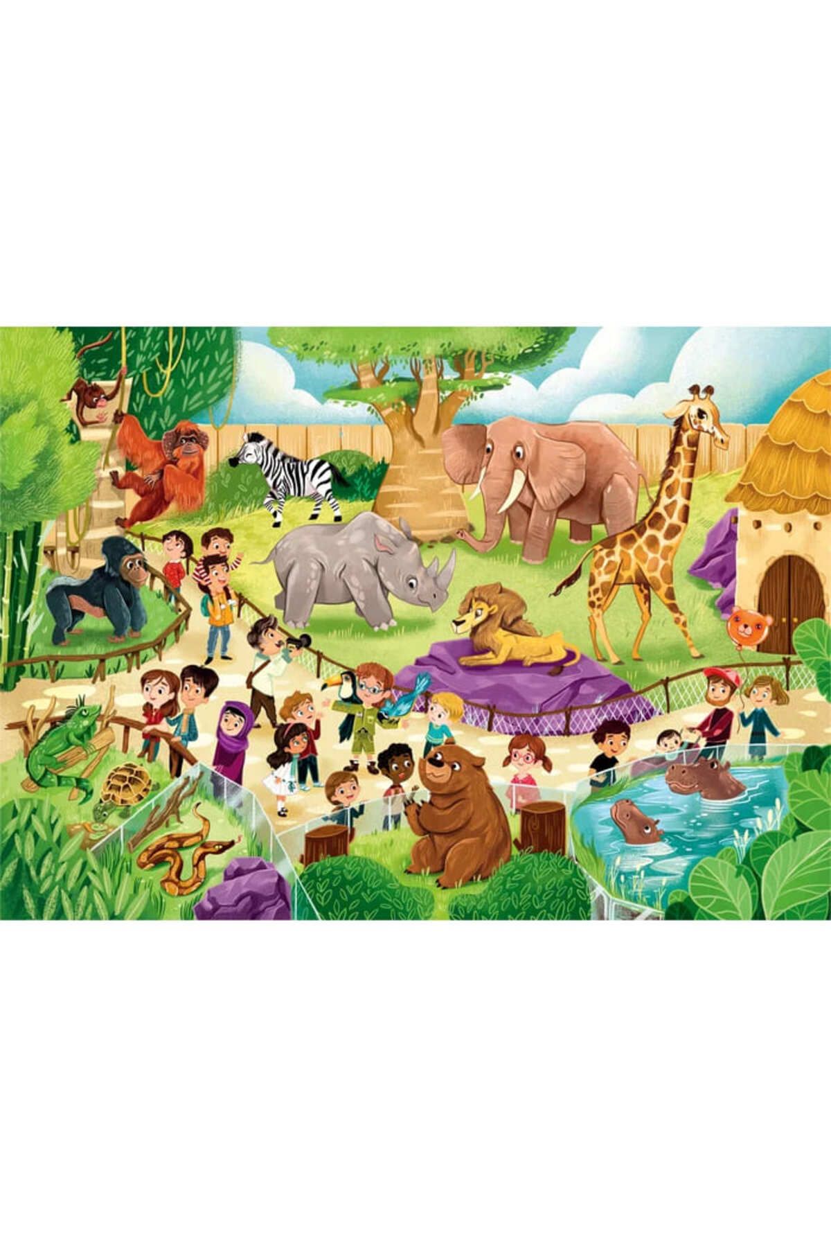 CLEMENTONI-Zoo Puzzle - 2X60 Pieces, Model 21603 2