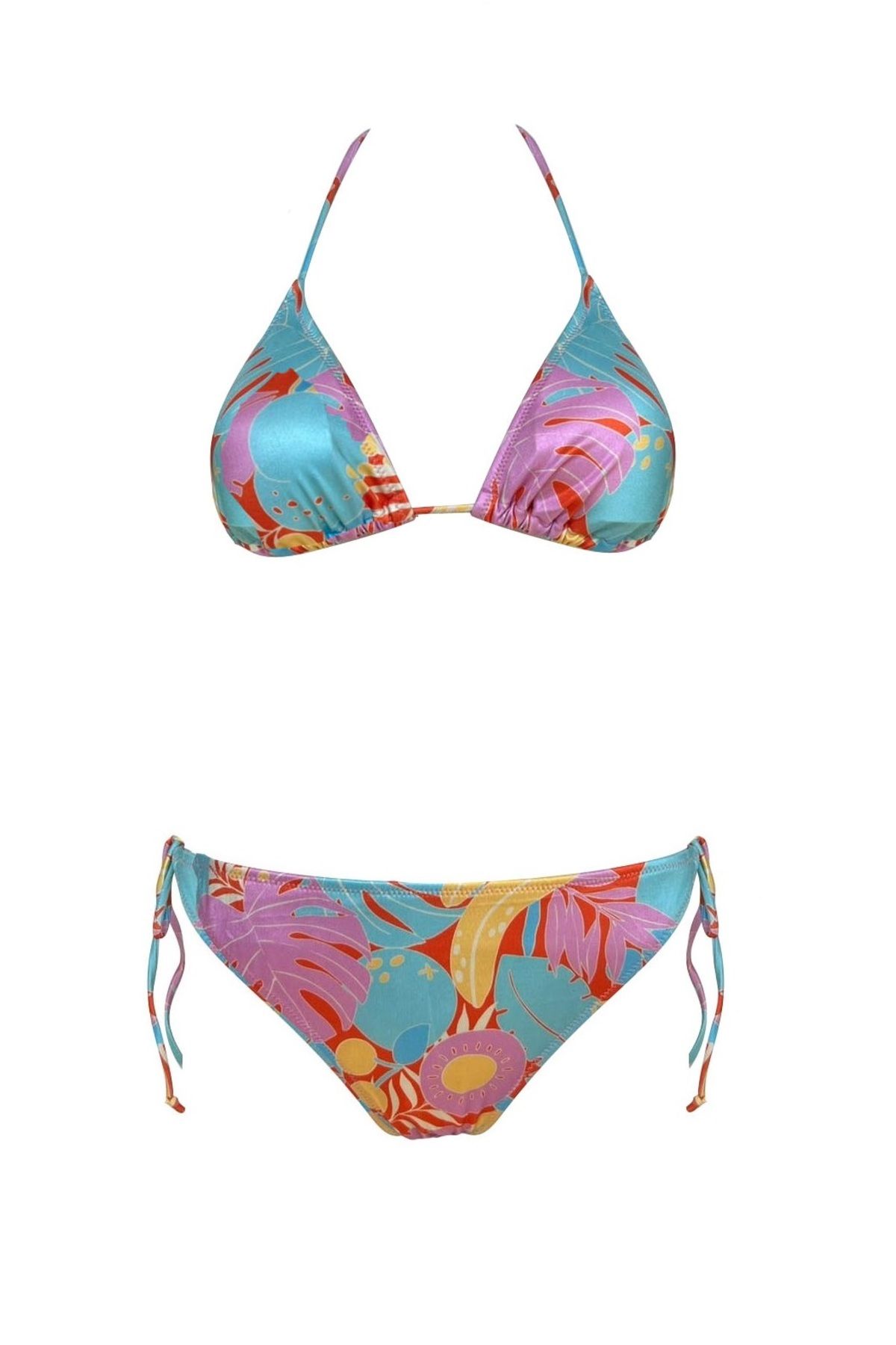 DEEP BEACH-Set bikini cu șnur triunghiular 1