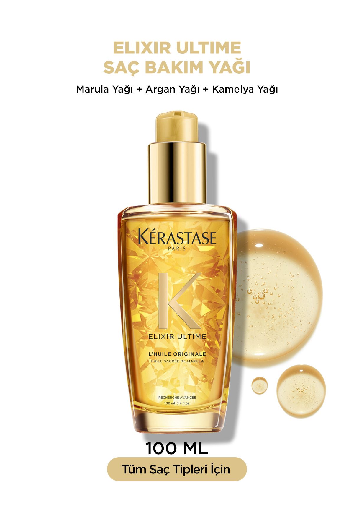 Kerastase Elixir Ultime L'huile Originale Parlaklık Veren Saç Bakım Yağı 100 ml