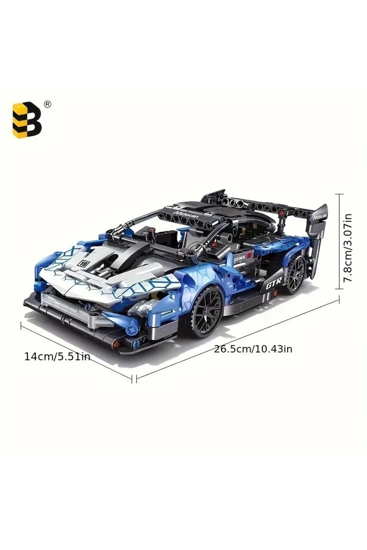 BUILDING BLOCK-Technic Siena 3D Sports Car High-Tech Building Blocks - 548 Pieces, Ages 6+ 2