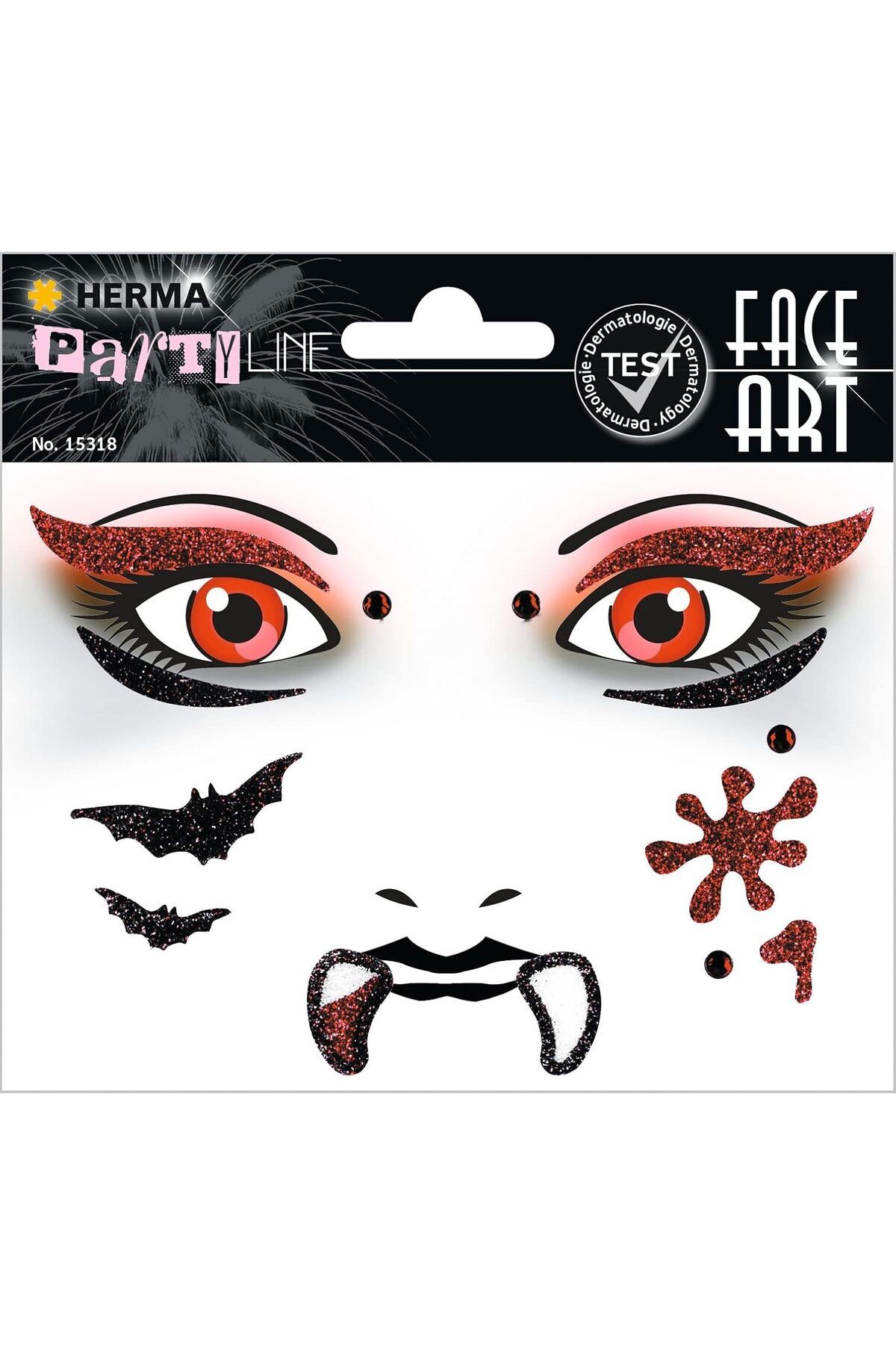 STOREMAX efshopx Face Art Decor Yuz Susleme Etiketi Vampir New Desing 1002192