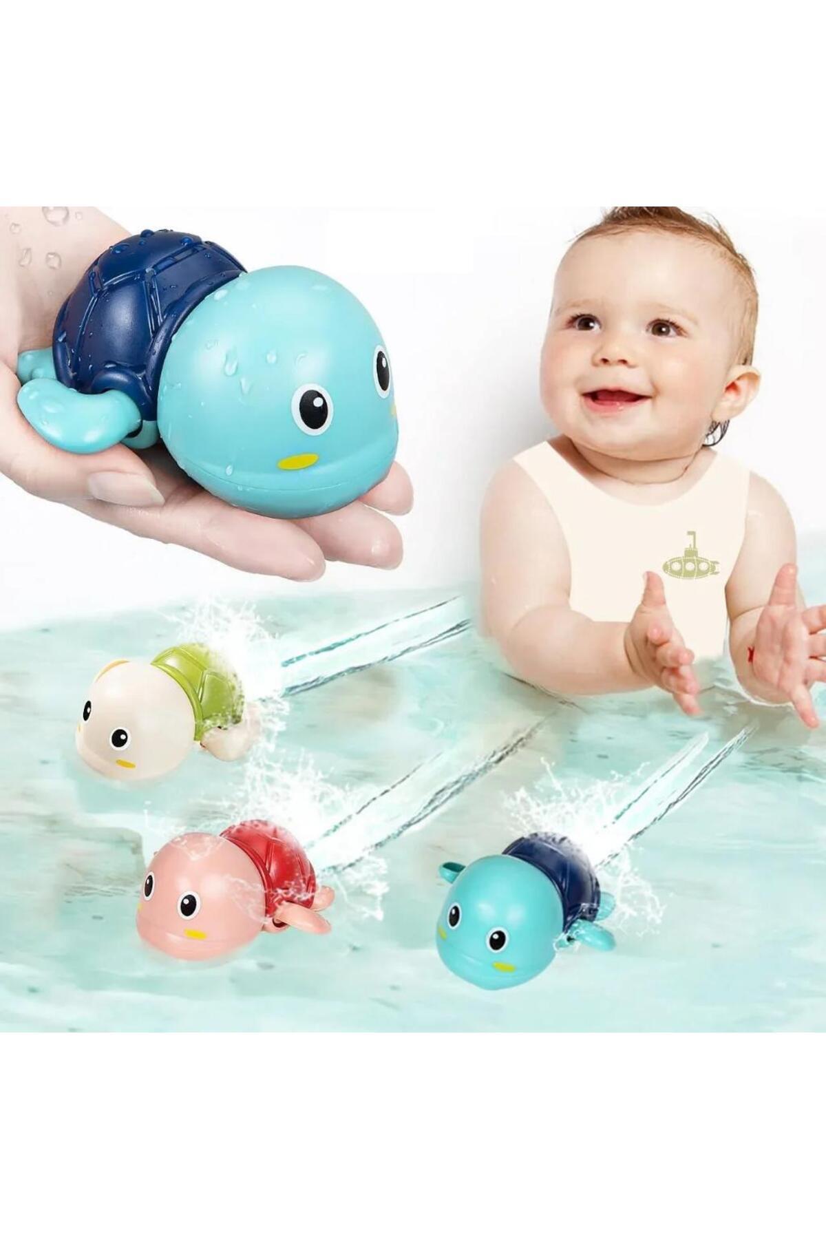 بازی‌های حمام لاک‌پشت بامزه برای نوزادان و کودکان - ۳ تکه