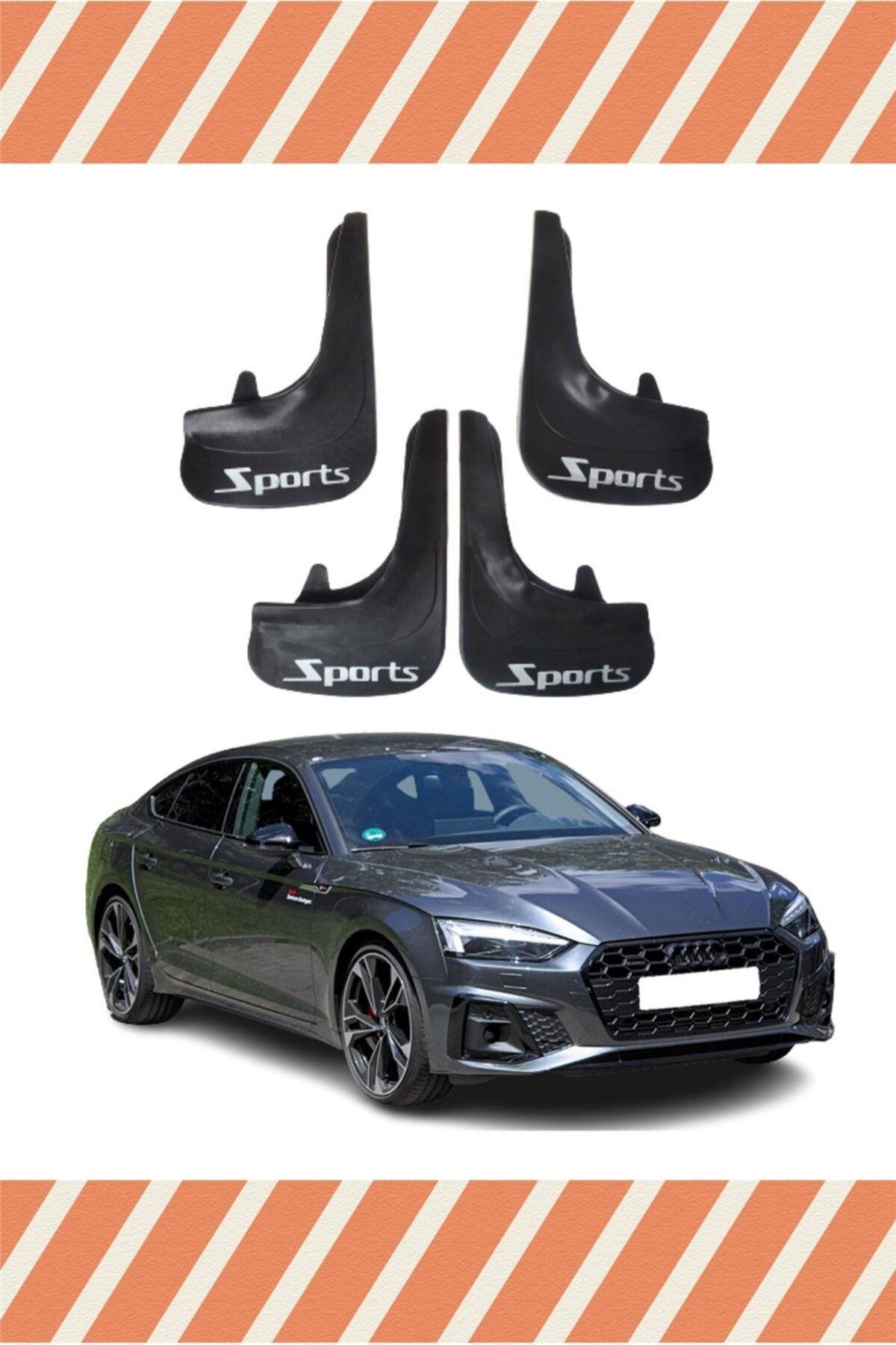 Alpax Audi A5 4’lü sports yazılı tozluk çamurluk paçalık kaliteli malzeme