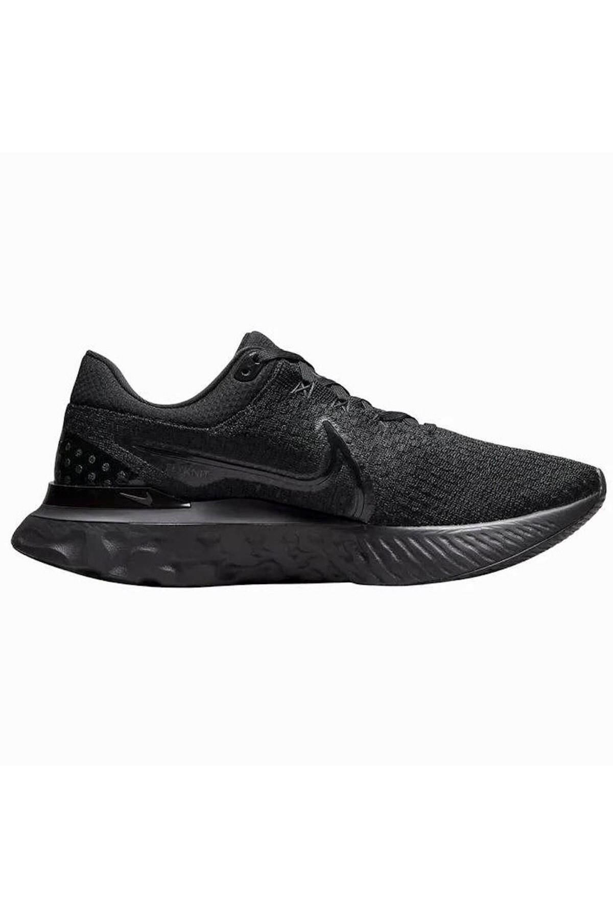 Nike-Black Infinity React Run Flyknit 3 Running and Walking Shoes 1