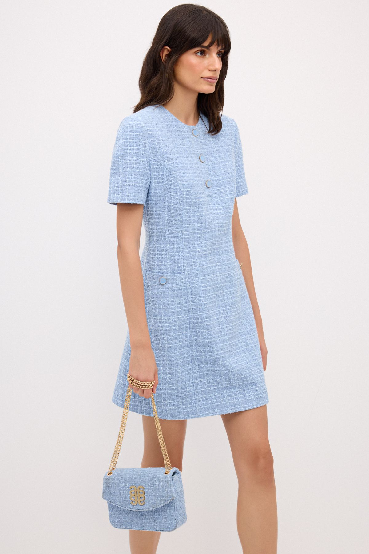 adL-Short Sleeve Tweed Dress 7