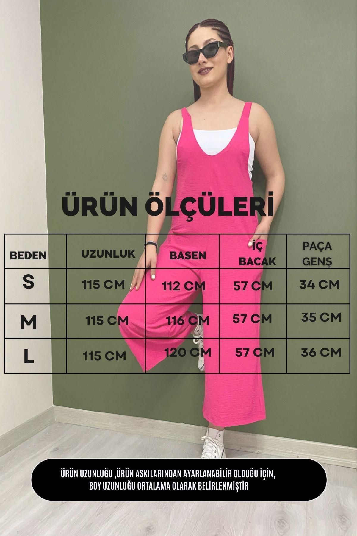 İstangül Butik-Salopetă cu picioare largi, cu bretele reglabile 2