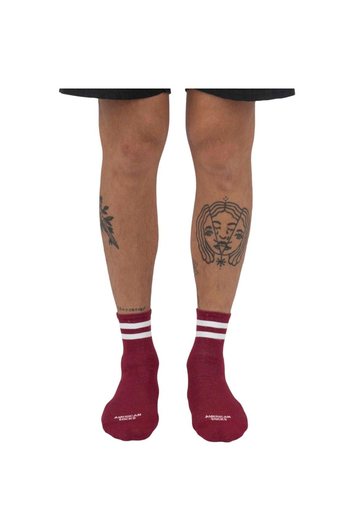 American Socks-Crimson Ankle High Socks 3