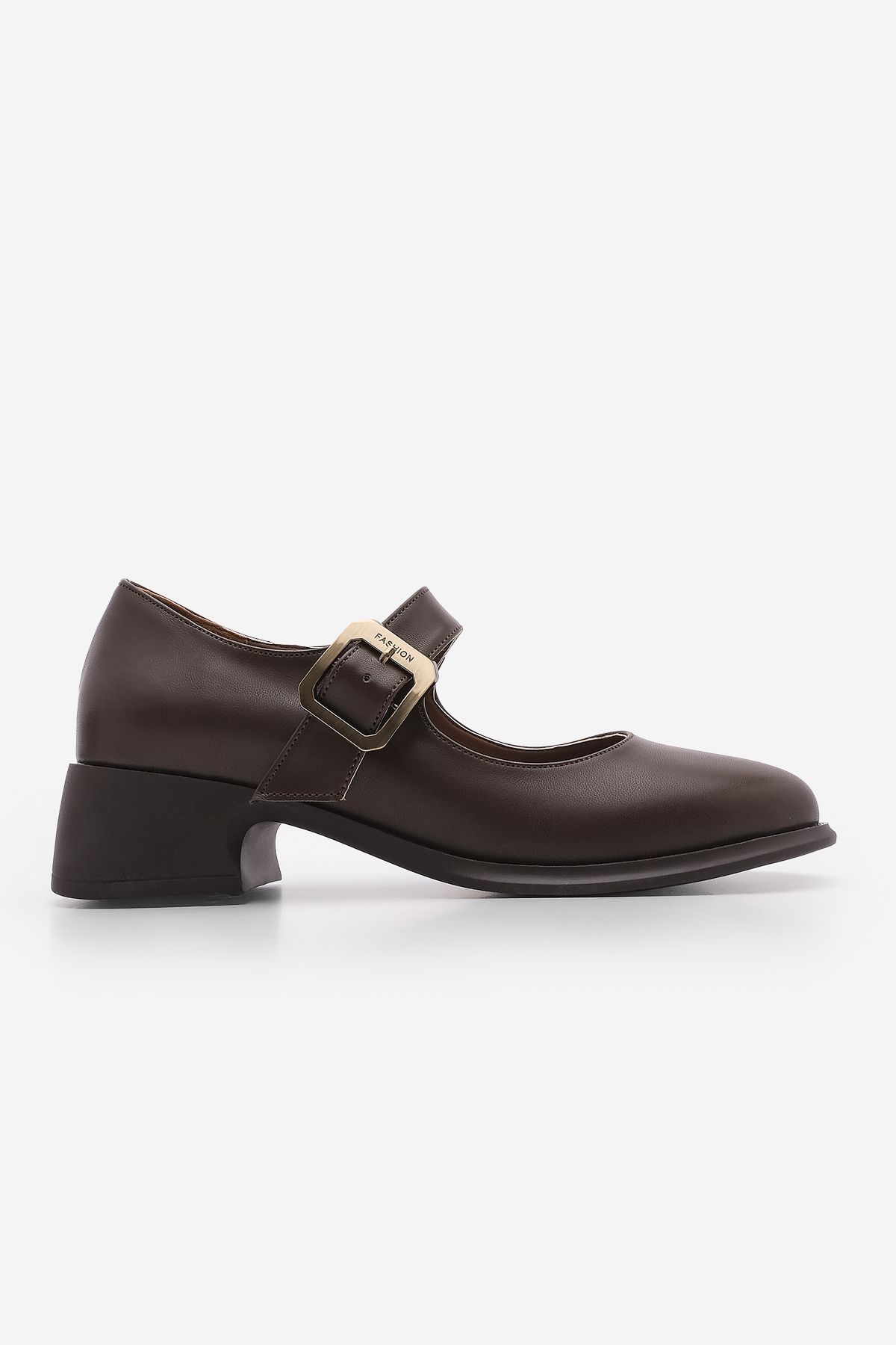 Marjin-Meniz Brown – Damen-Loafer mit Schnalle und dickem Absatz 3