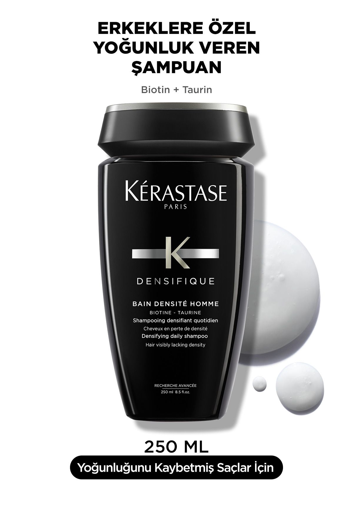 Kerastase Densifique Bain Densifique Homme Erkekler Için Yoğunluk Kazandıran Şampuan 250ml