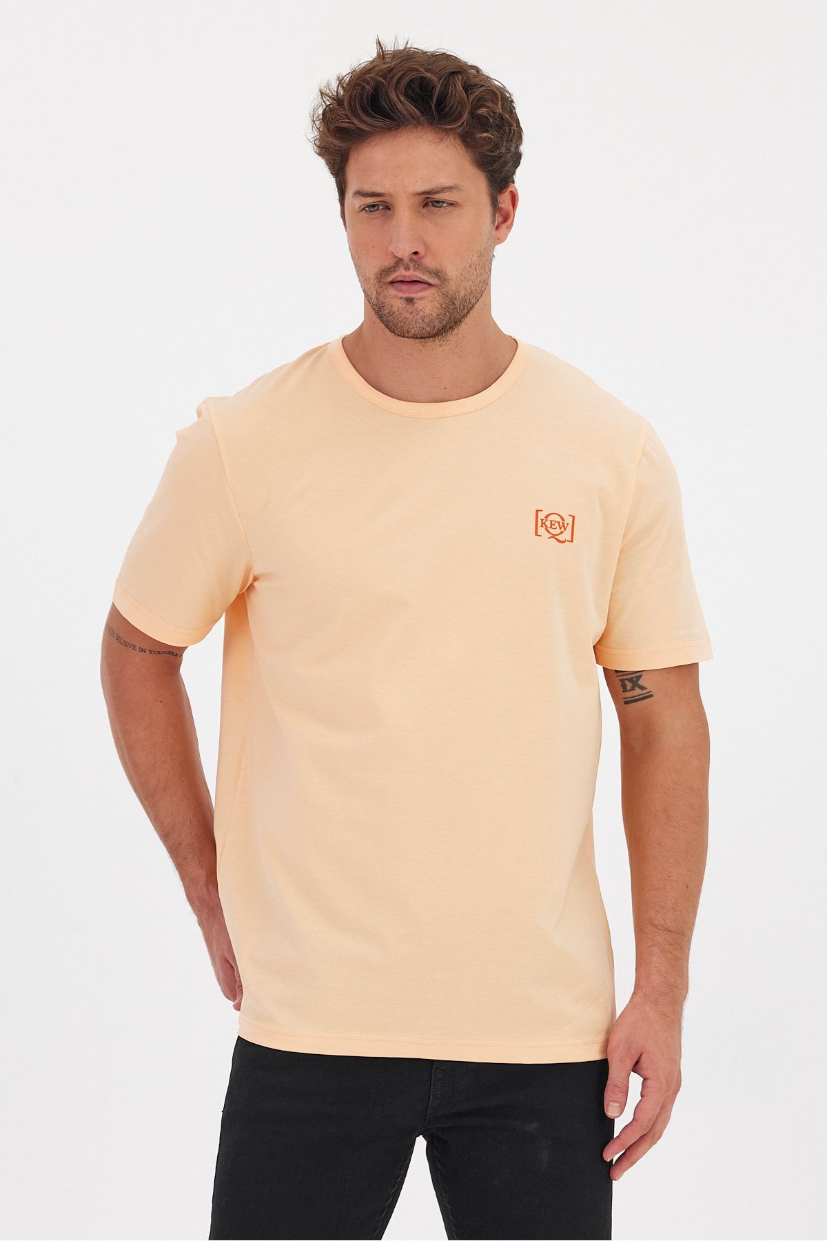 KEWQ-Sweatshirt - Orange - Slim fit 4