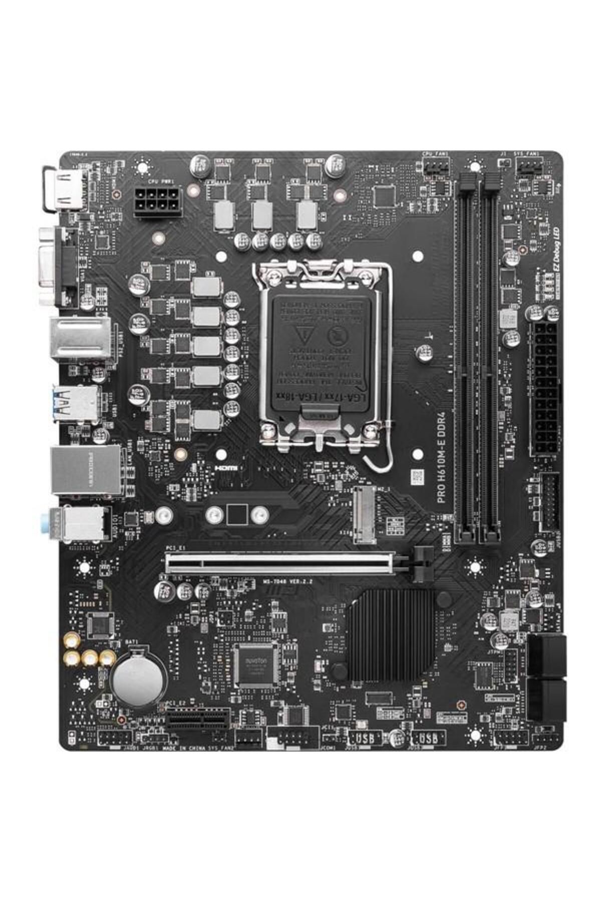 MSI-Pro H610M-E Ddr4 M2 Pcie Nvme HDMI Pcie 16X V4.0 1700P Matx - Pc Peripheral Device 2