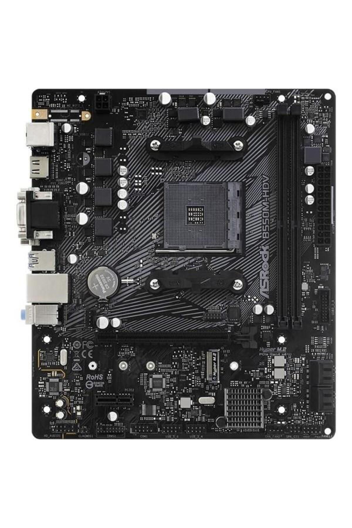 ASROCK-B550m-hdv Ddr4 Hdmı Dvı Pcıe 16x V4.0 Am4 Matx 2