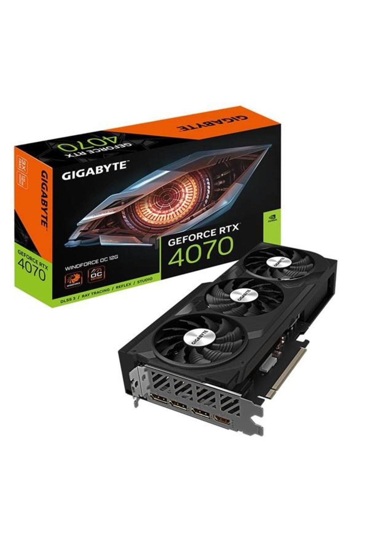 Gigabyte Rtx4070 12gb Wındforce Oc Gv-n4070wf3oc-12gd Gddr6x 192bit Hdmı Dp Pcıe 16x V4.0