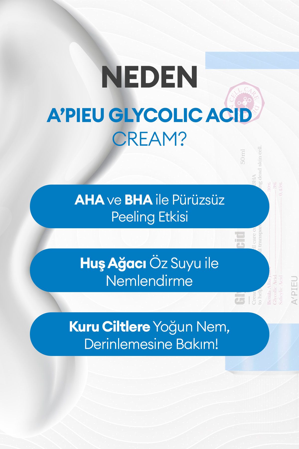 Missha-A'Pieu Glycolic Acid Peeling Cream - Elegant Skin Effect Cream 3