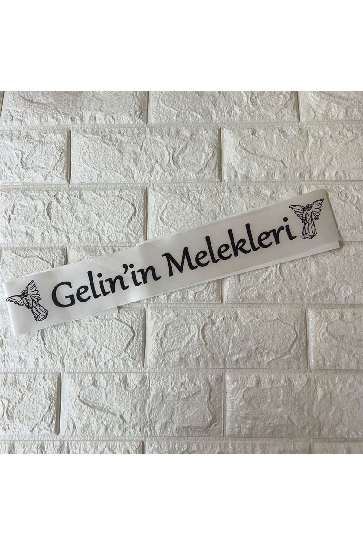 ZERO LAND Gelin in Melekleri Yazılı Kuşak Siyah-Beyaz DRSTR