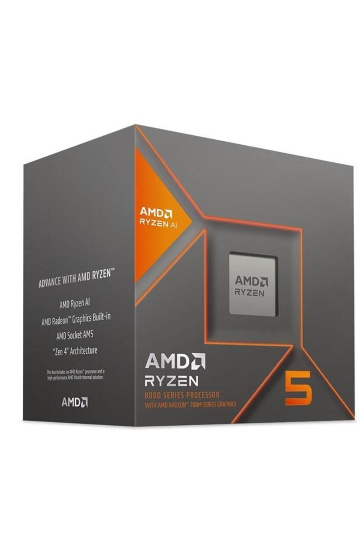 Amd Ryzen 5 8500g 22mb 6çekirdekli O/b Uhd Am5 65w Kutulu Fanlı