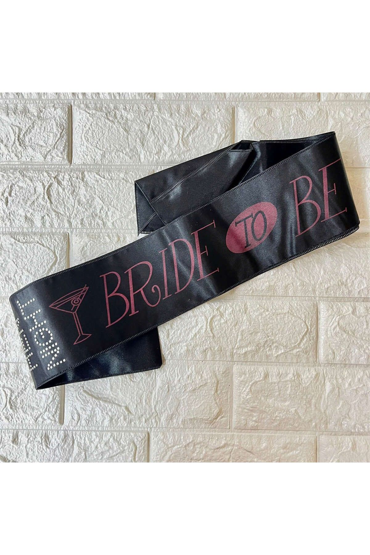 ZERO LAND Bride To Be Yazılı Gelin Kuşağı Siyah