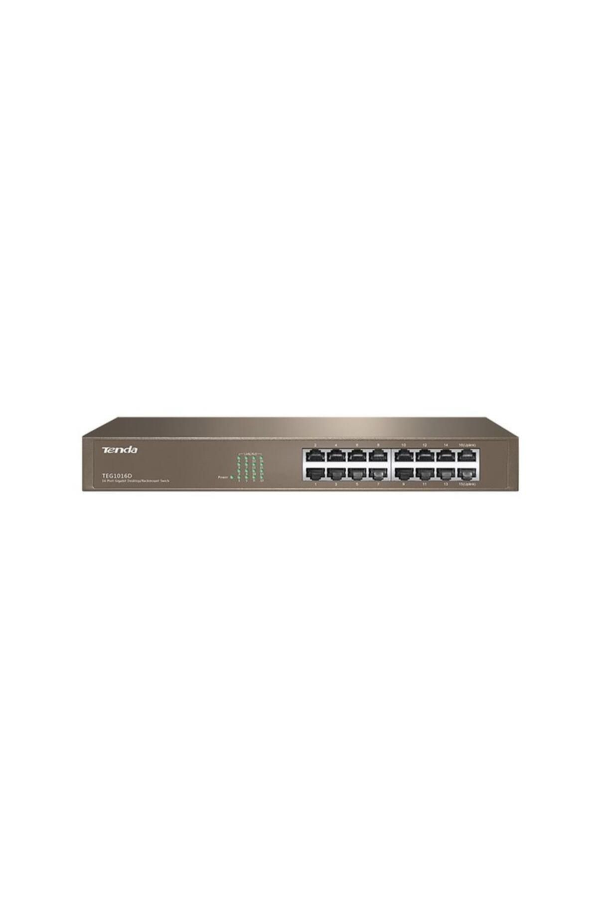 Tenda Teg1016d 16 Port 10-100-1000 Mbps Switch Çelik Kasa Rack Mount