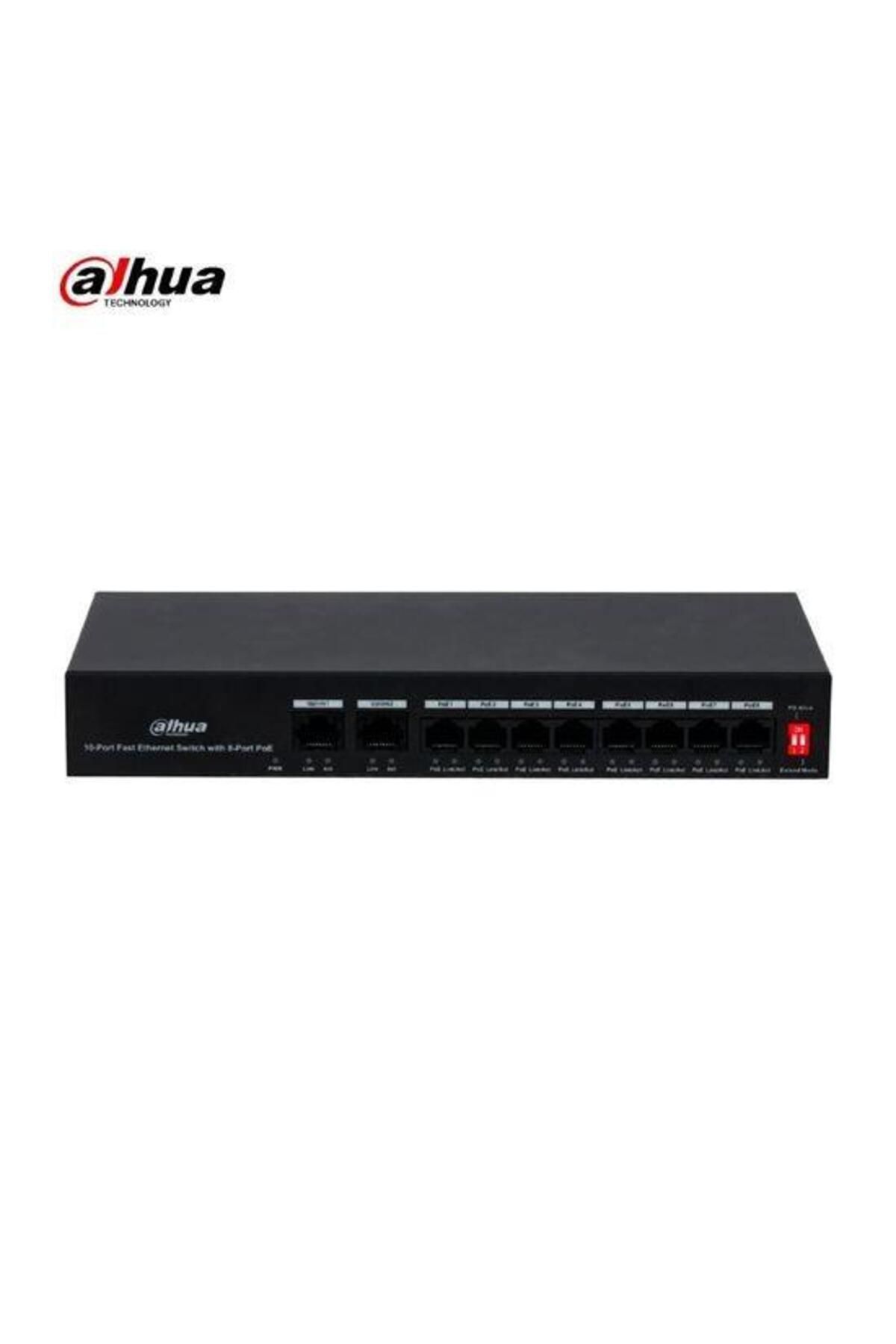 DAHUA 8port 65w Full Poe Pfs3010-8et-65 10/100 2x-uplınk Yönetilemez Switch