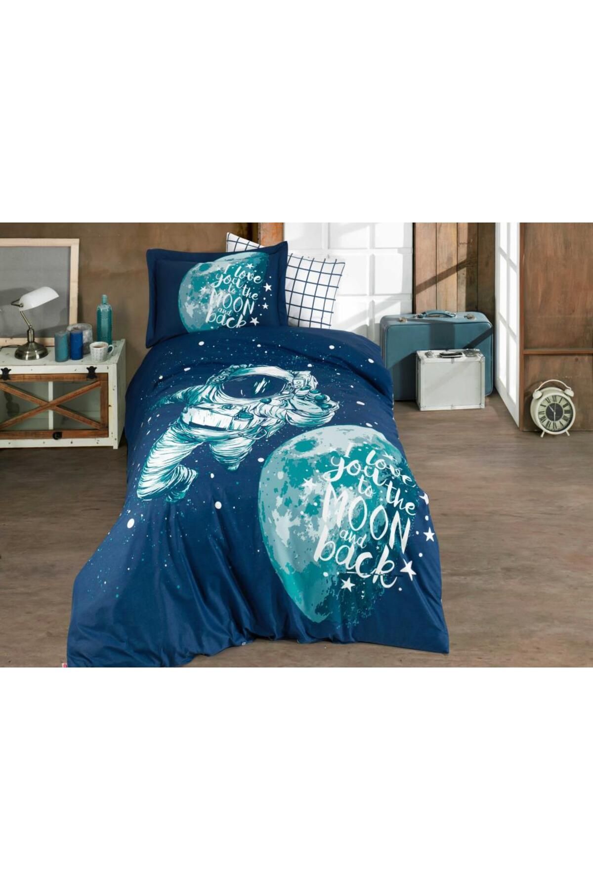 OEM Tek Kişilik Poplin Nevresim Takımı Galaxy Royal