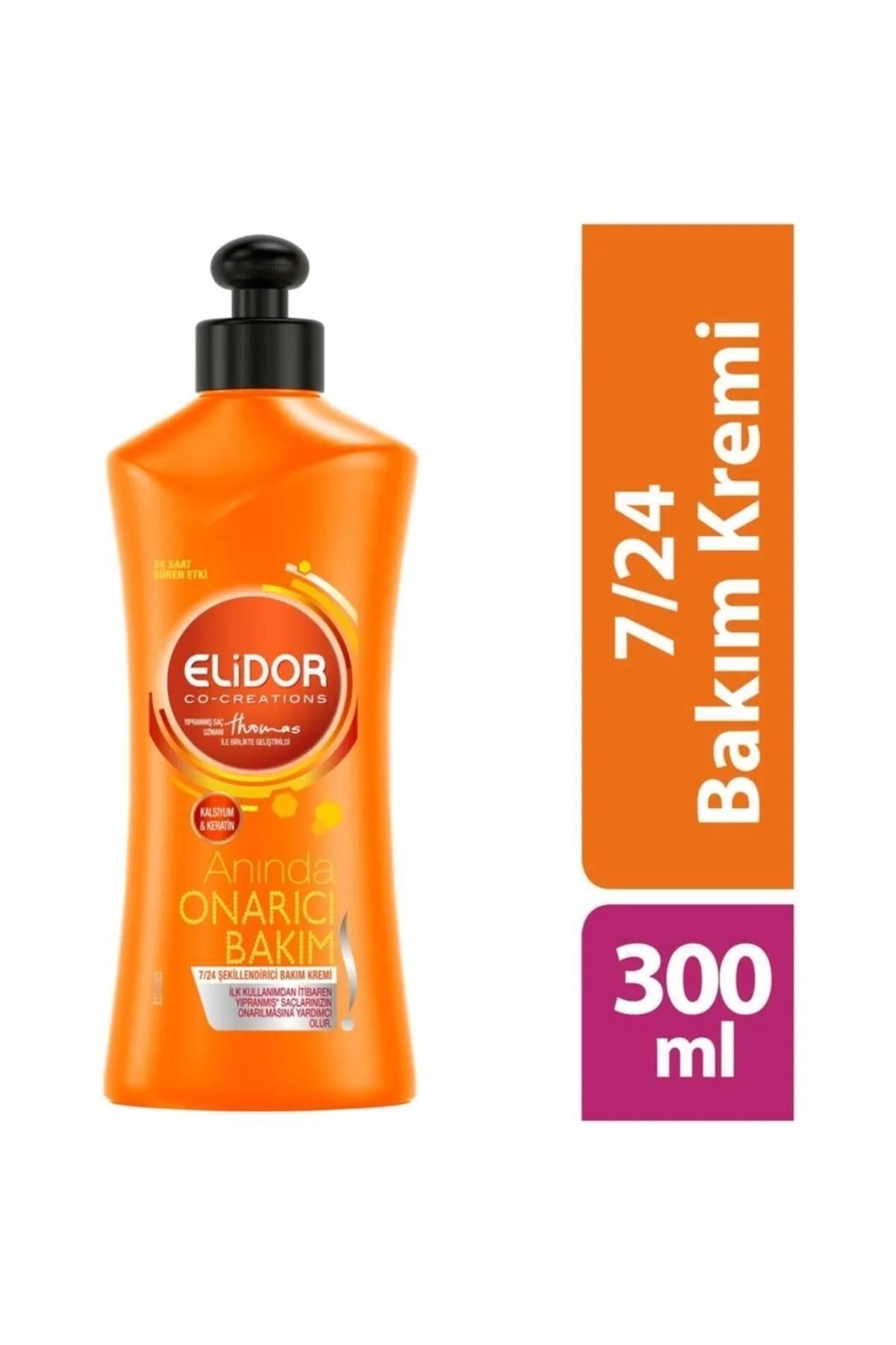 Elidor 7/24 Şekillendirici Saç Bakım Kremi Onarıcı Etki Keratin & Çay Ağacı Yağı 300 ml