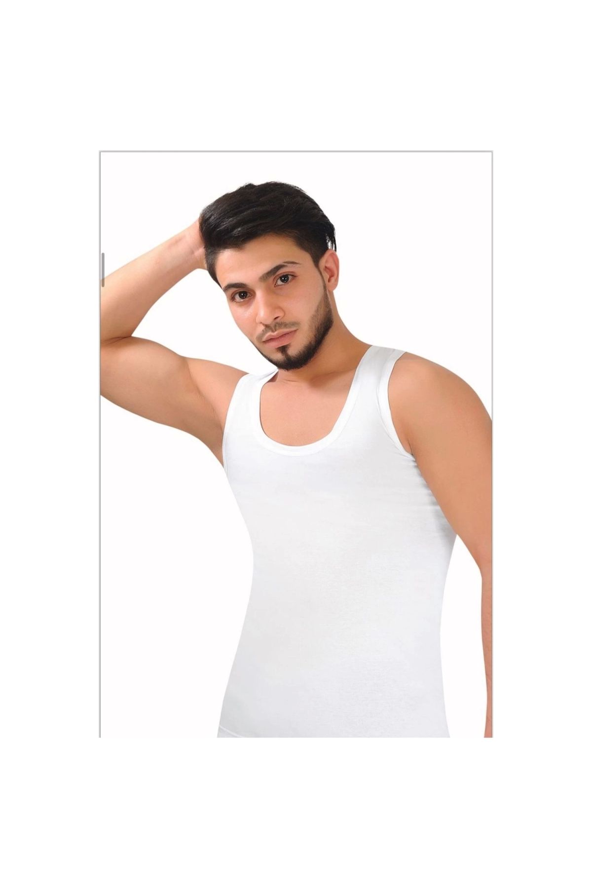 Narnuga MİRAXX Beyaz Penye 6'lı Erkek Atlet-SİSMEN02