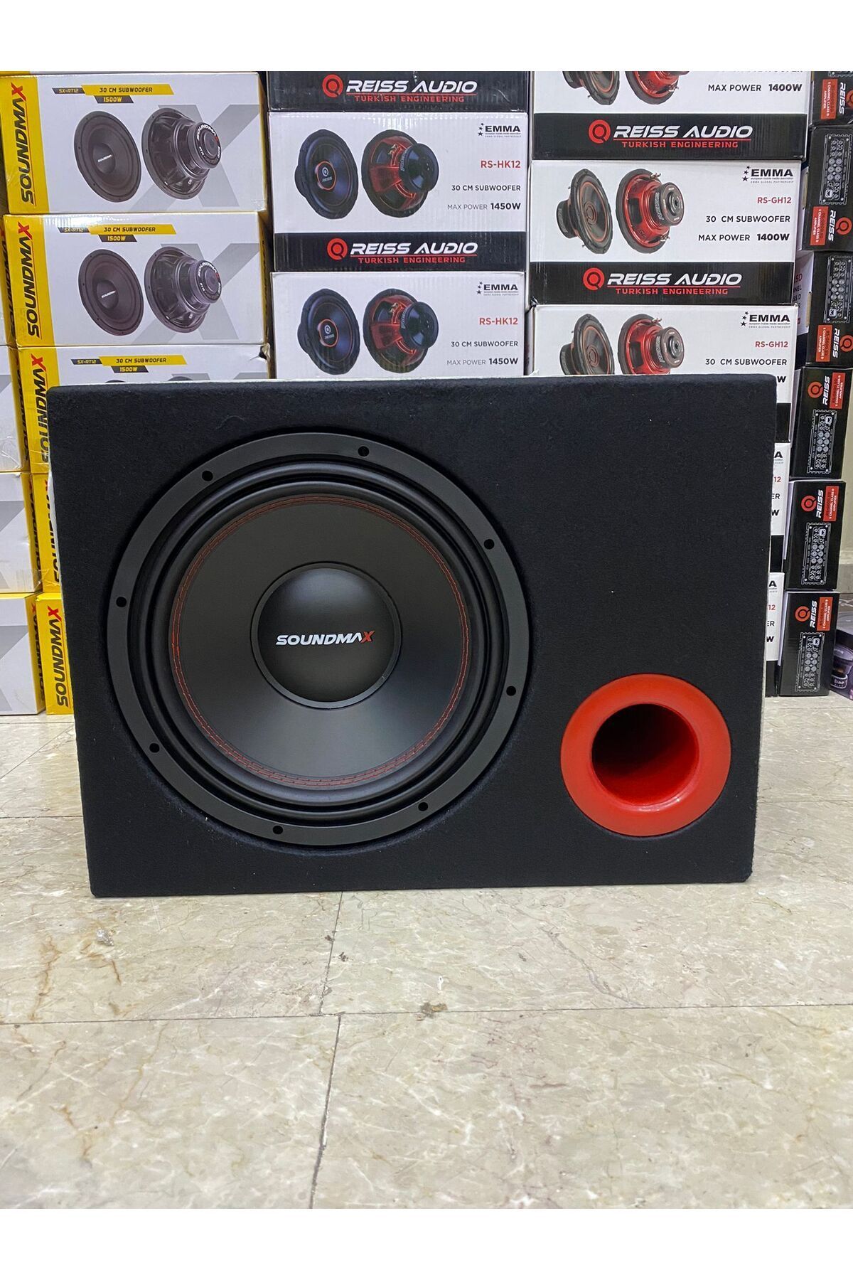 Soundmax Sx-rt12 30cm Subwoofer 1500wat 400rms Kabinli Bass