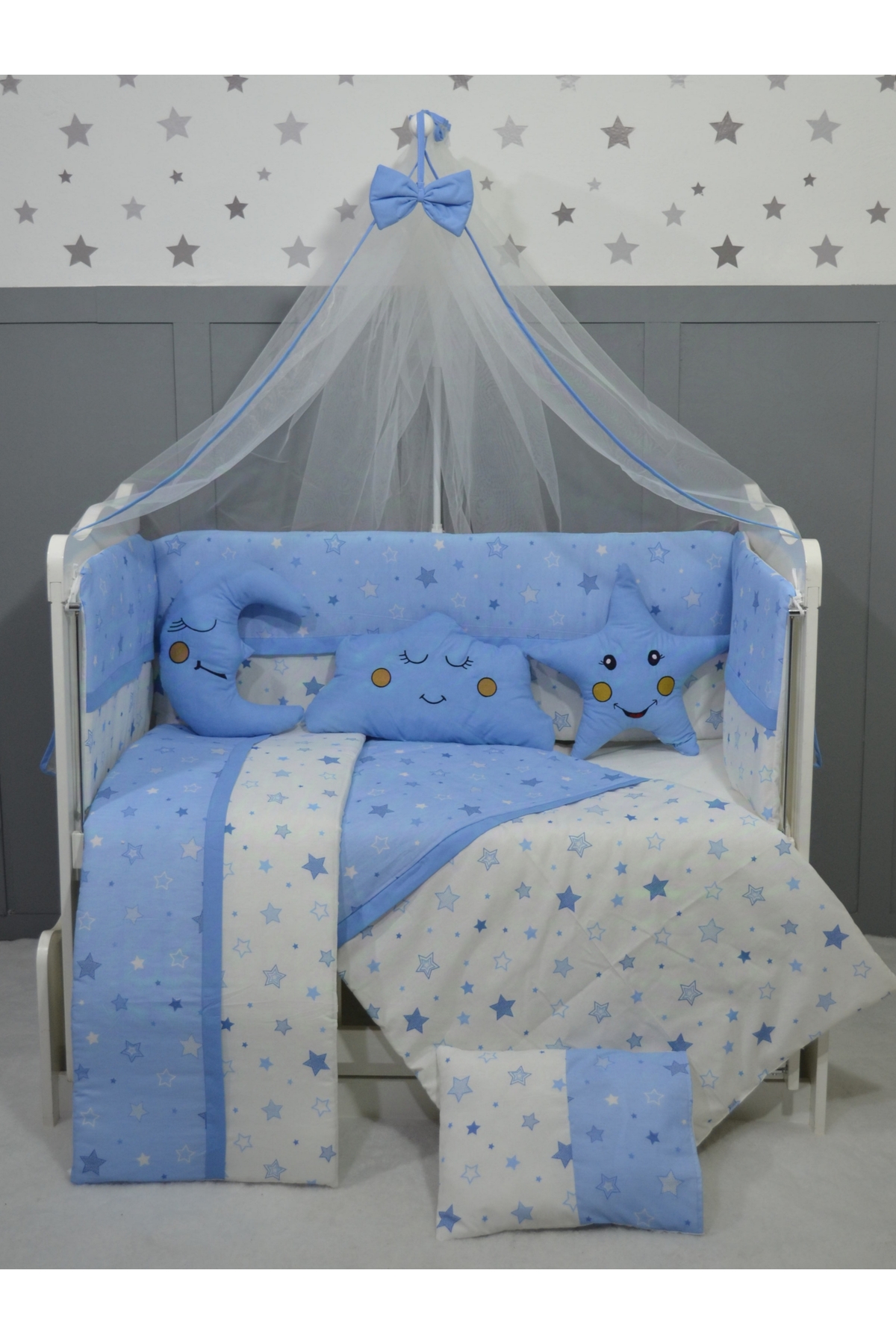 FISTIK BEBE 60x120 12 Parça Cibinlikli Bebek Uyku Seti fotoğrafı 3 (önizleme)
