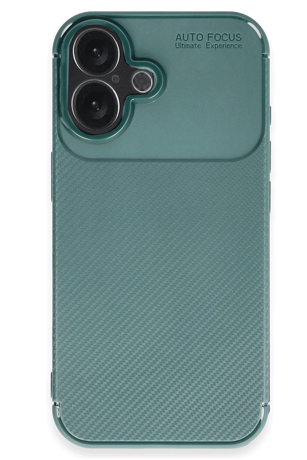 NewFace iPhone 16 Kılıf Auto Focus Karbon Kapak - Koyu Yeşil FLKRY