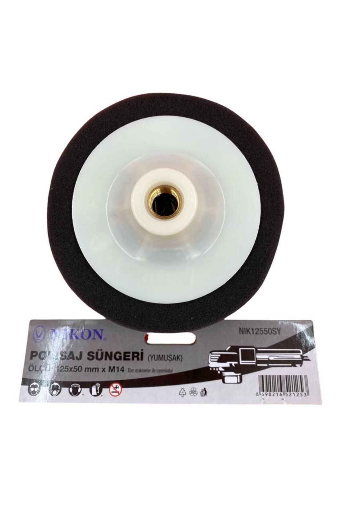 BilfolD Nikon 12550SY Polisaj Süngeri 125 mm Siyah Yumuşak