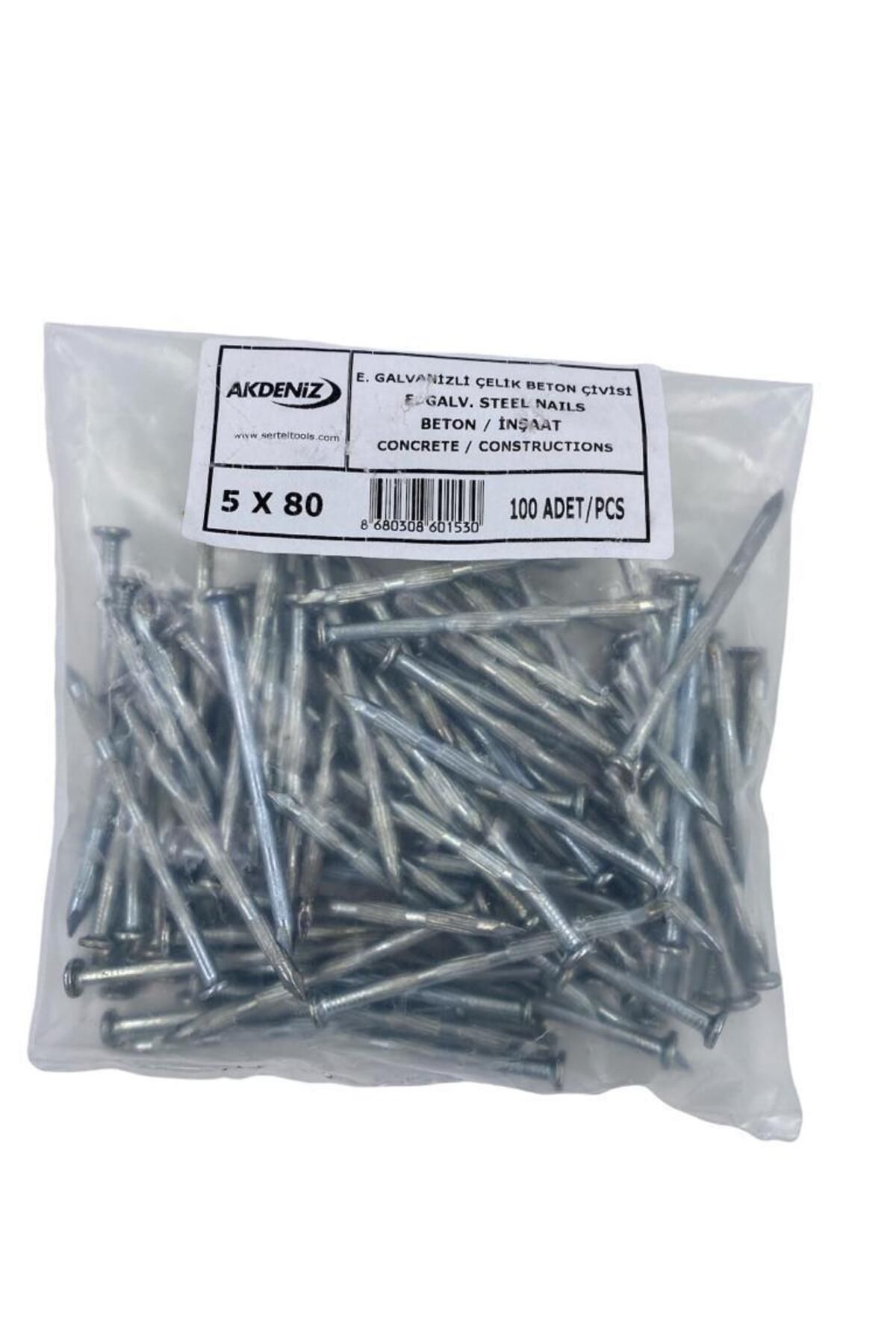 OEM Akdeniz 5X80 Kanallı Çelik Çivi 100 lü
