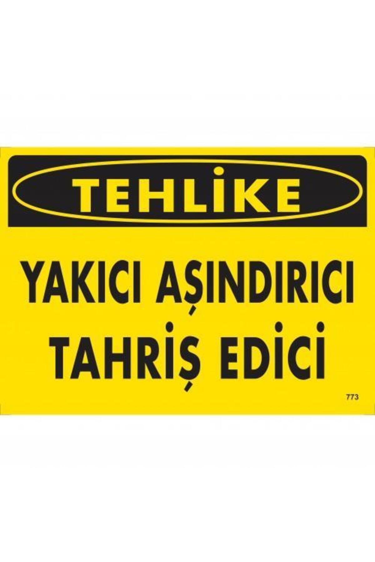 feifei Tehlike Yakıcı Aşındırıcı Tahriş Edici Uyarı Levhası 25x35 KOD:773