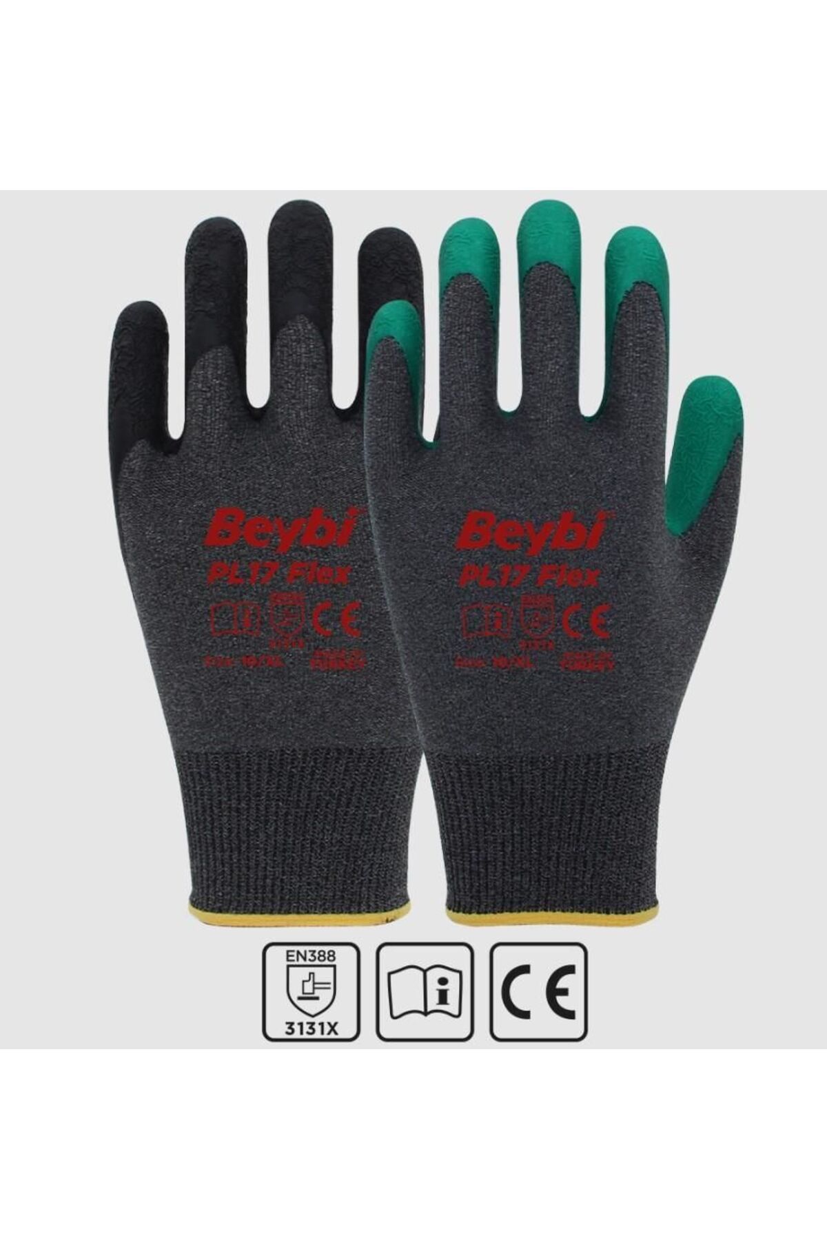 Berselya Underwear&Accessories Beybi PL17 Flex Likralı İpten Örme Lateks Eldiven NO:10