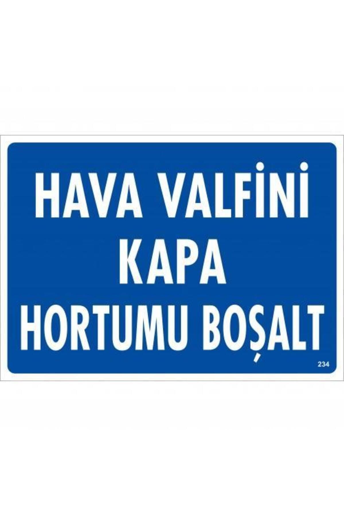 OEM Hava Valfini Kapa Hortumu Boşalt Uyarı Levhası 25x35 KOD:234
