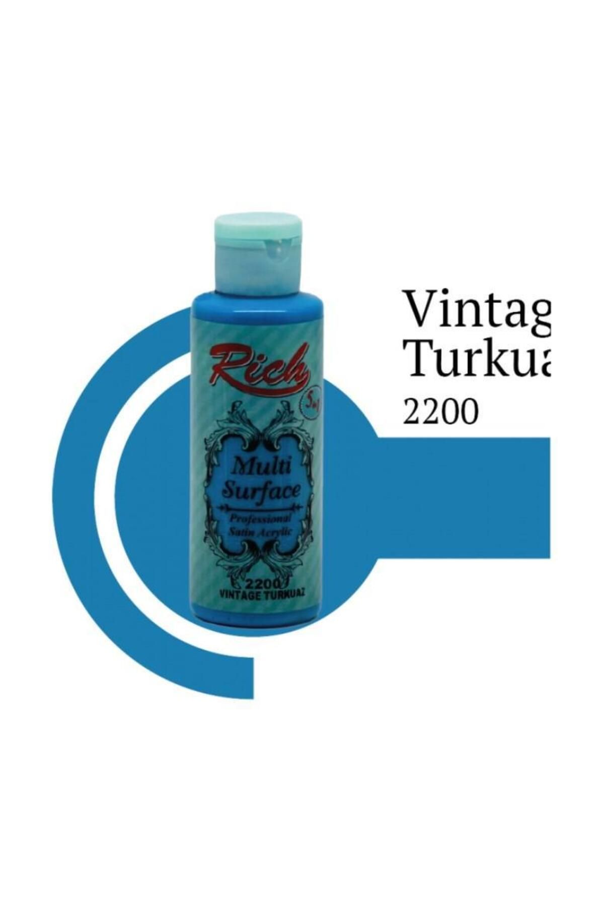 blueb Rich Multi Surface 2200 Wintage Turkuaz Akrilik Boya 120 cc