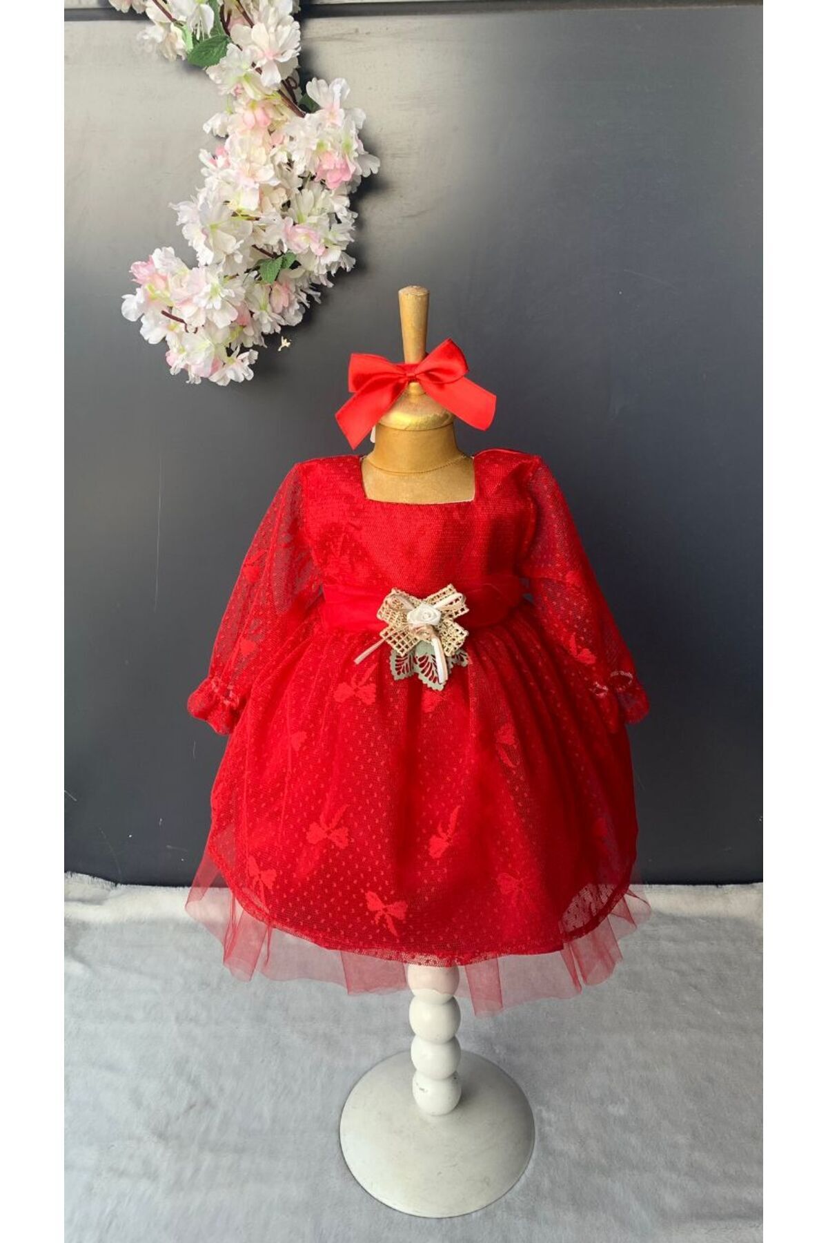 PİLEKİ BABY ( 5 Parça ) 0 3 Ay Yenidoğan Bebek Mevlüt Elbisesi Bayramlık Düğün Özel Gün Elbisesi fotoğrafı 6 (önizleme)