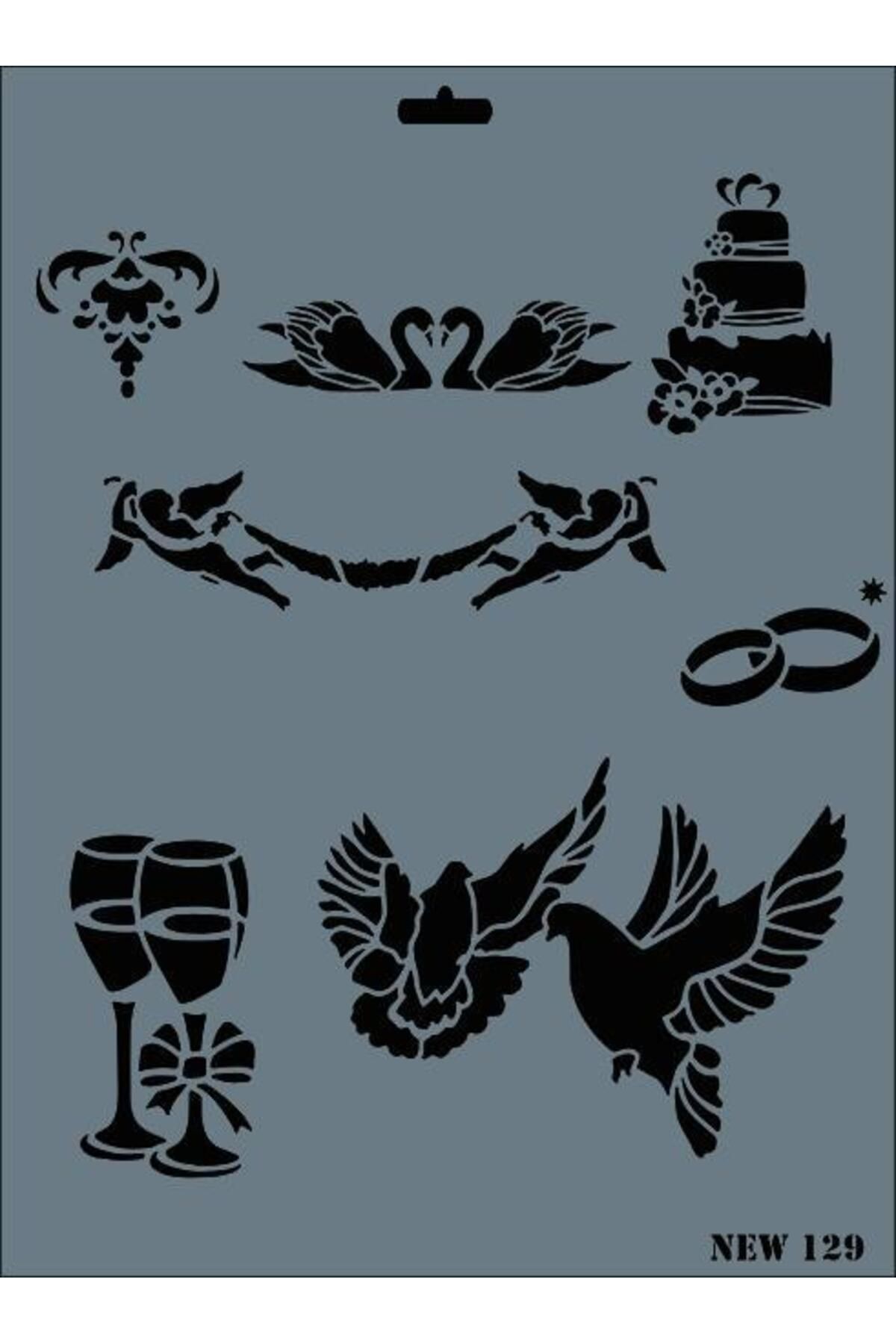 NeoNext Rich New Seri N-129 Stencil 35x25 cm