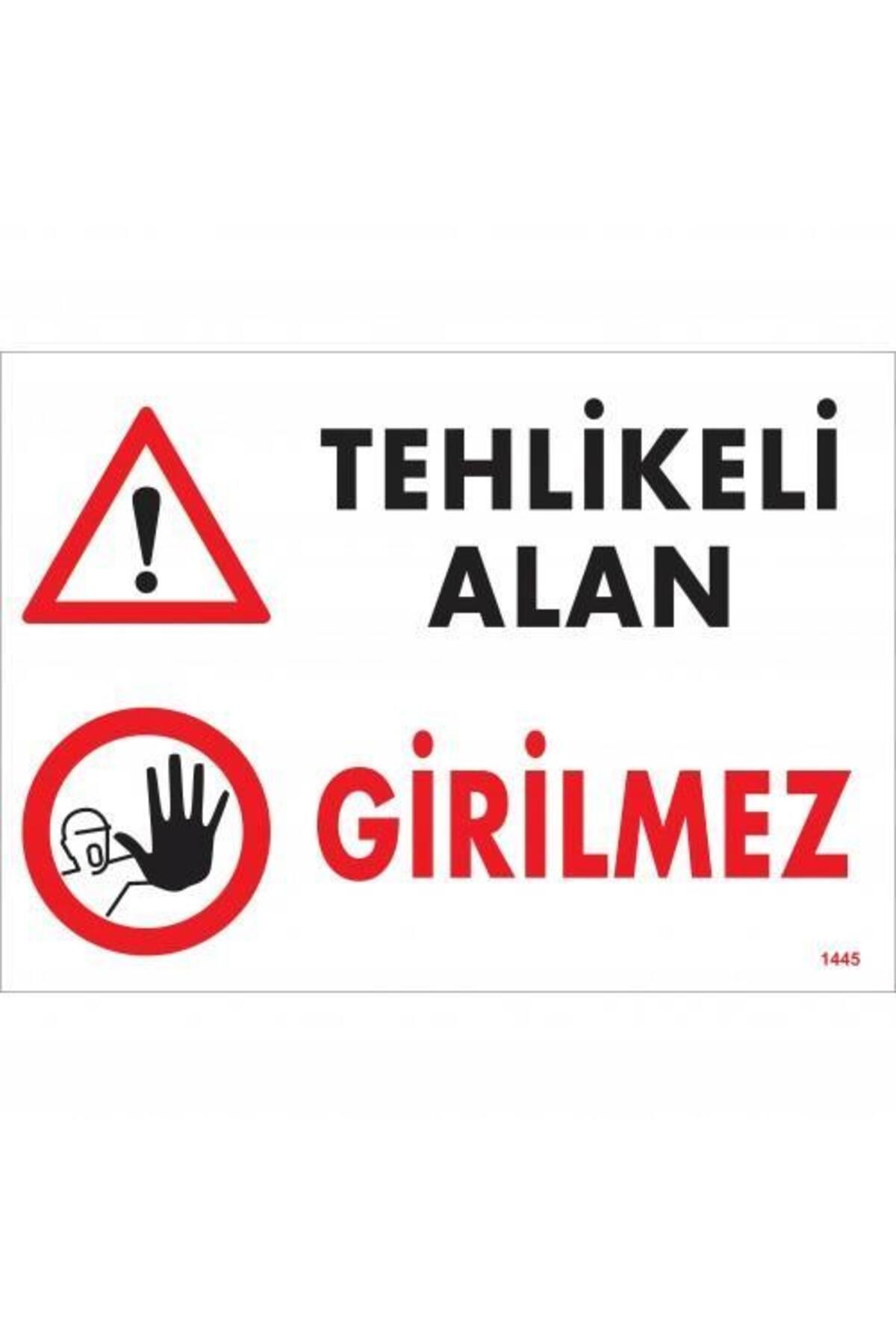 BilfolD Tehlikeli Alan Girilmez Uyarı Levhası 25x35 KOD:1445