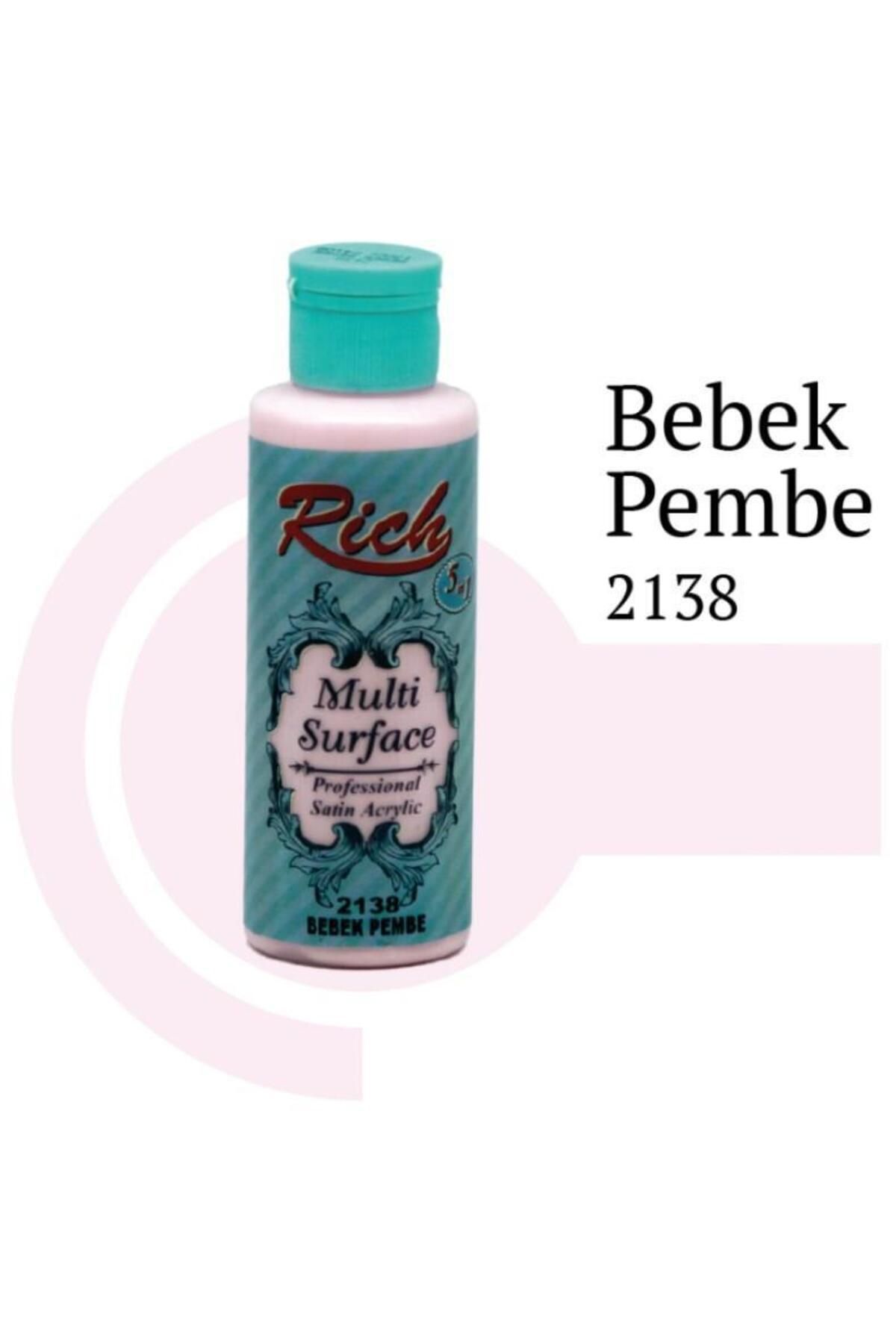 BilfolD Rich Multi Surface 2138 Bebek Pembe Akrilik Boya 120 cc
