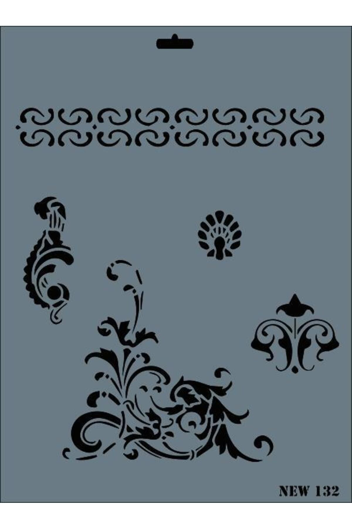 ıvırzıvırr Rich New Seri N-132 Stencil 35x25 cm