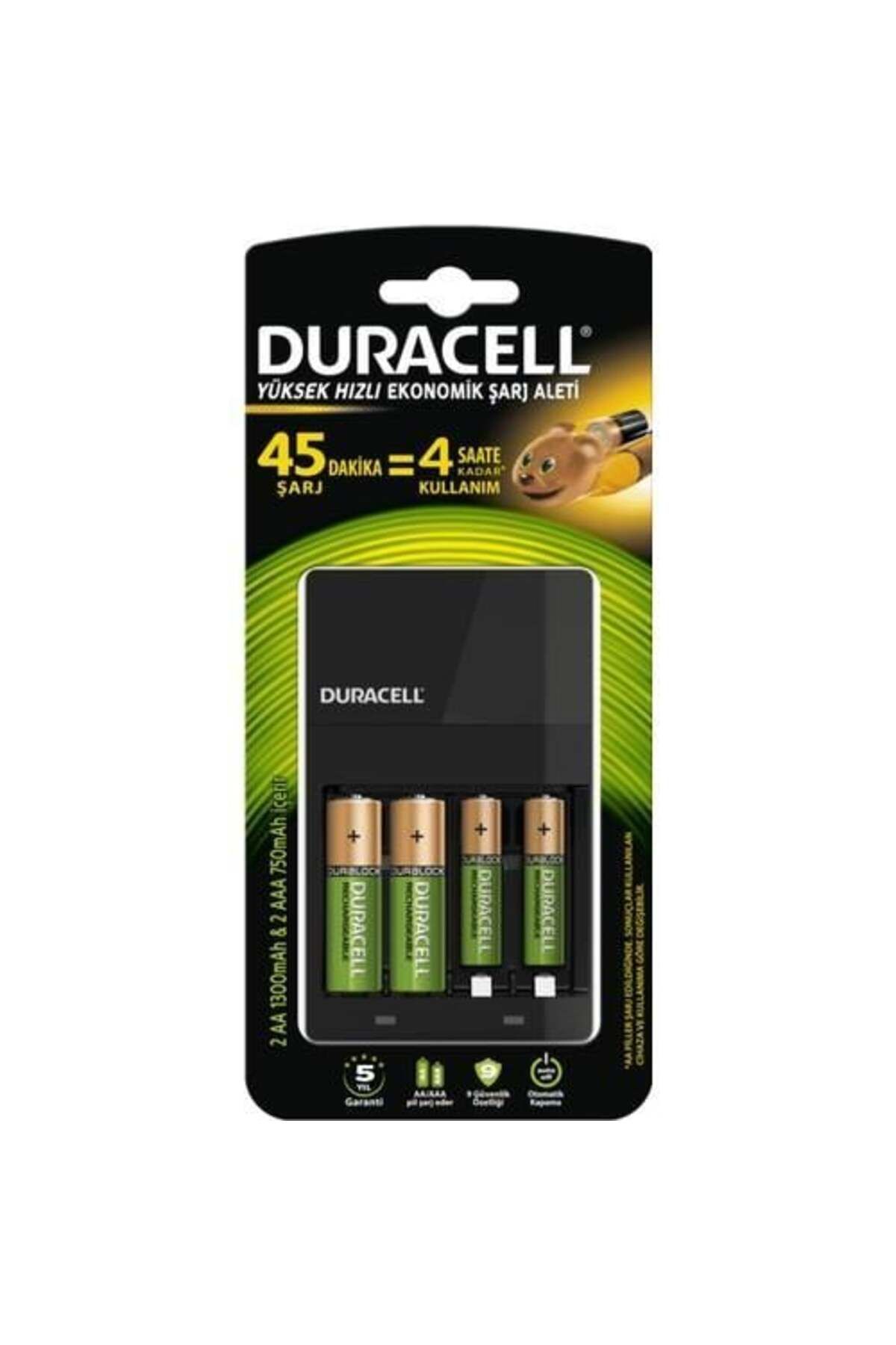 Angoravi CEF 14 + 1300 mAh AA + 750 mAh AAA 4'li Şarj Edilebilir Kalem Pil Seti