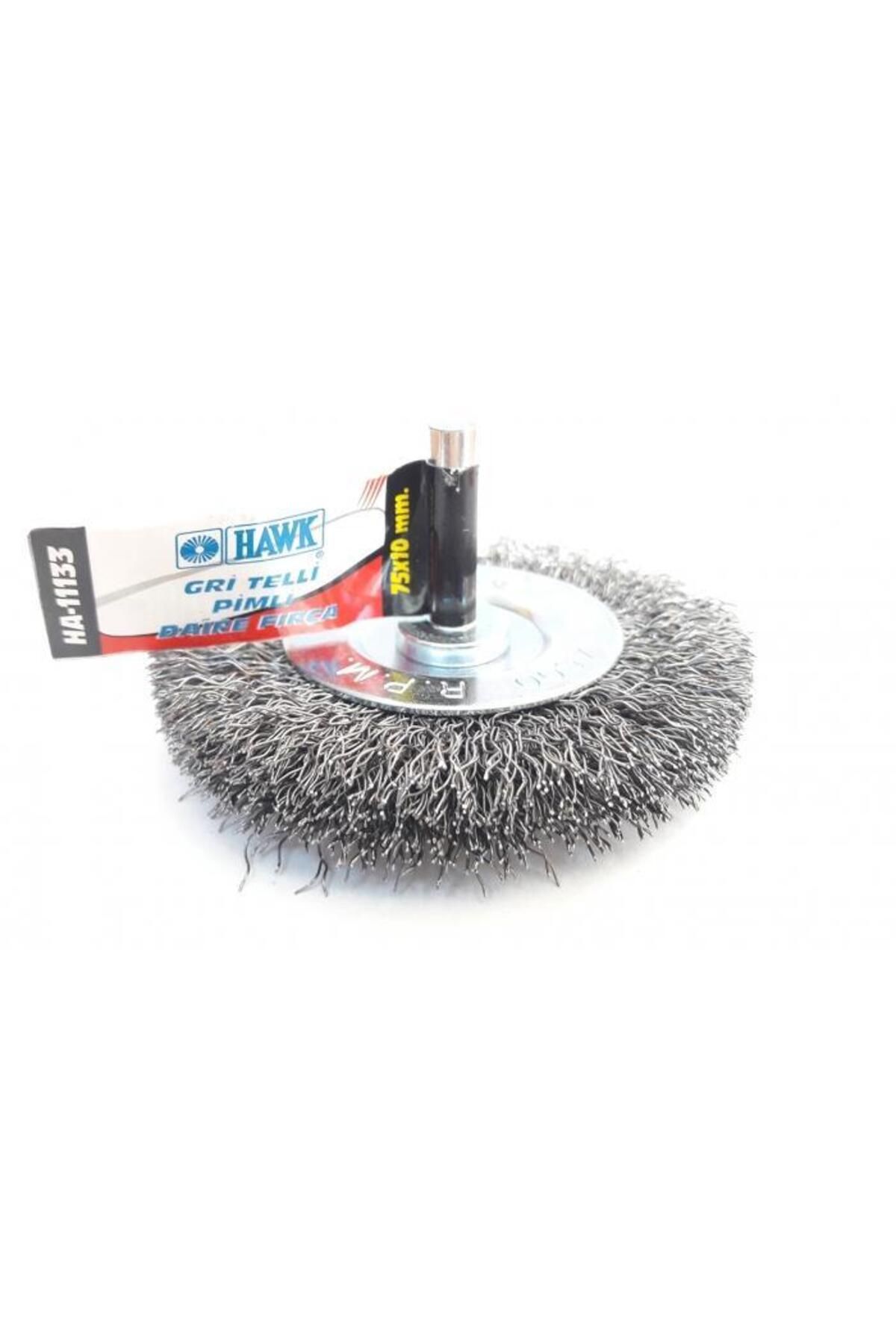 ıvırzıvırr HA11133 Pimli Gri Tel Daire Fırça 75x10 mm