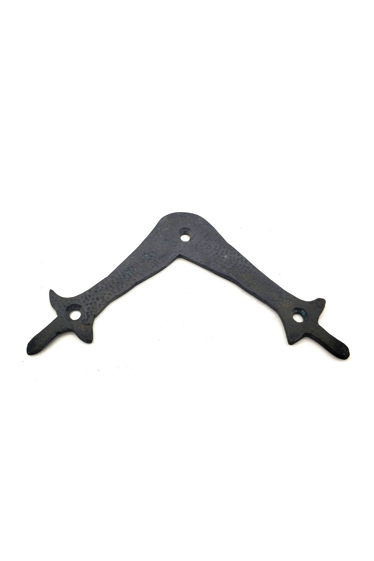 DENİZBİLİŞİM Antika Tarz Dekoratif Pirinç Zambak Gönye - Üst, 107X107 Mm, Oksit